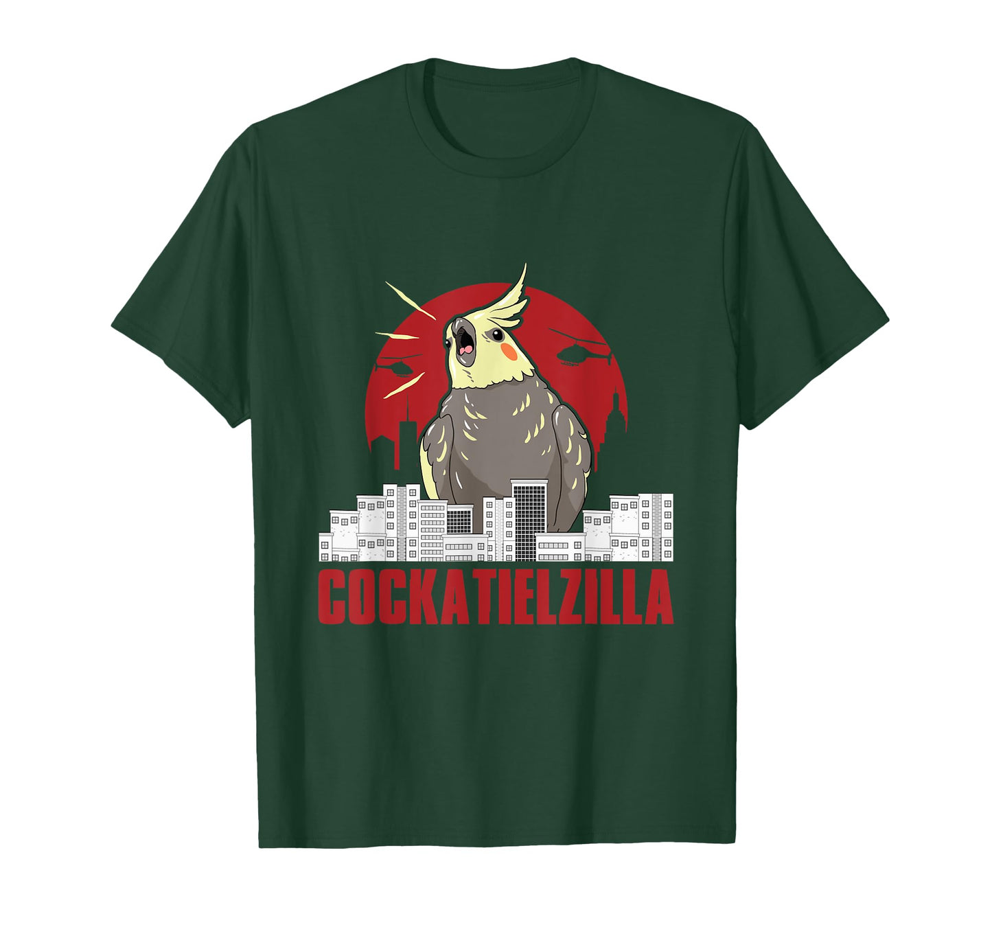Cute cockatiel parrot, Cockatielzilla funny gifts T-Shirt