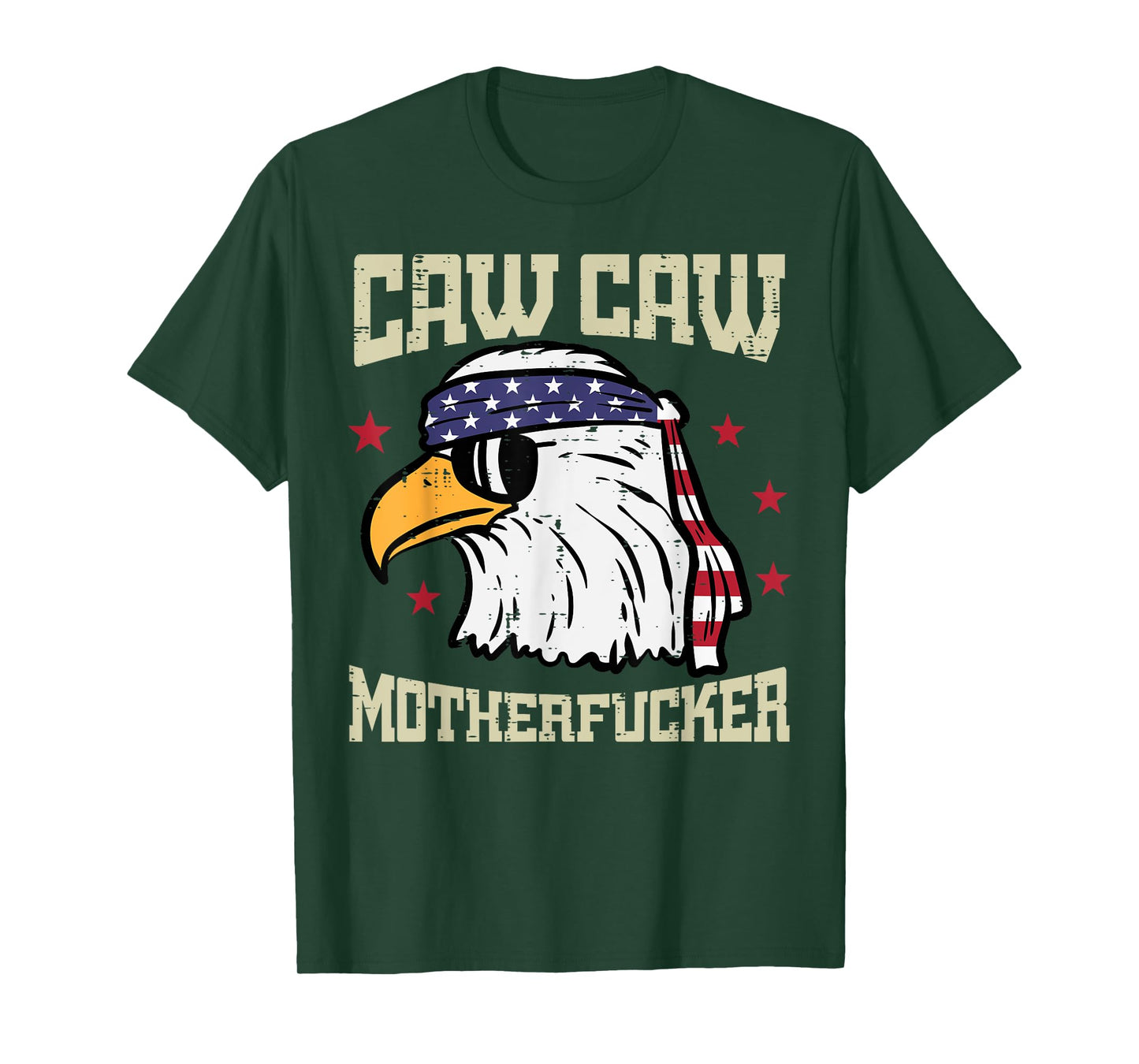 4th Of July Bald Eagle Caw Caw Funny Patriotic Men Women T-Shirt