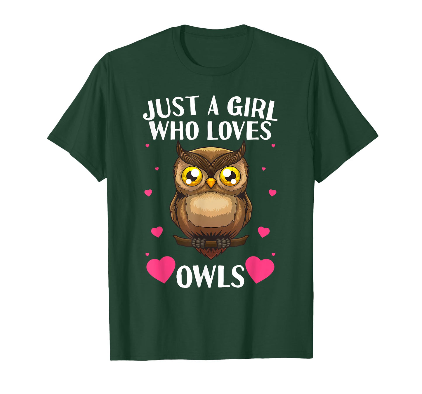 Funny Owl Design For Women Girls Nocturnal Bird Owl Lovers T-Shirt