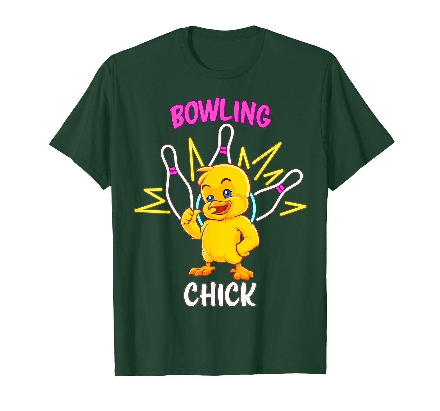 Bowling Chick Funny Chicken Sports Athlete T-Shirt