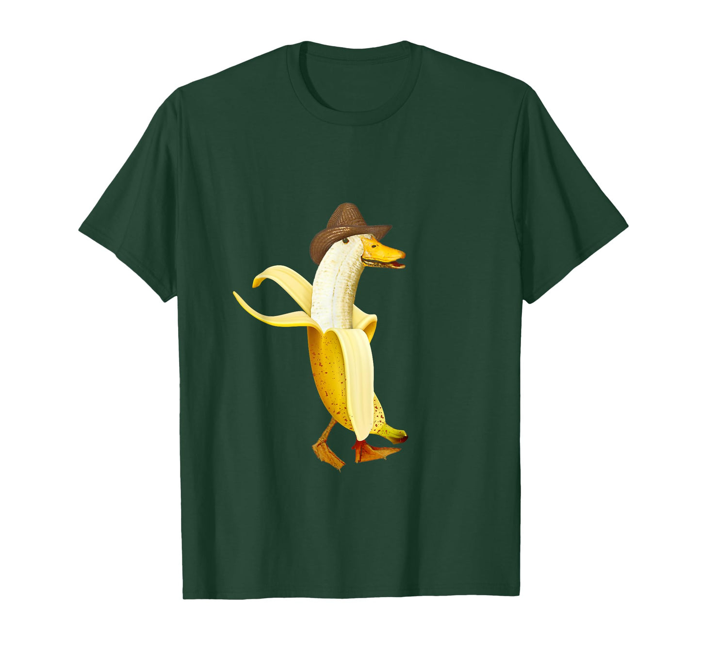 Funny Banana Duck Cowboy hat fruit bird Cowboy T-Shirt