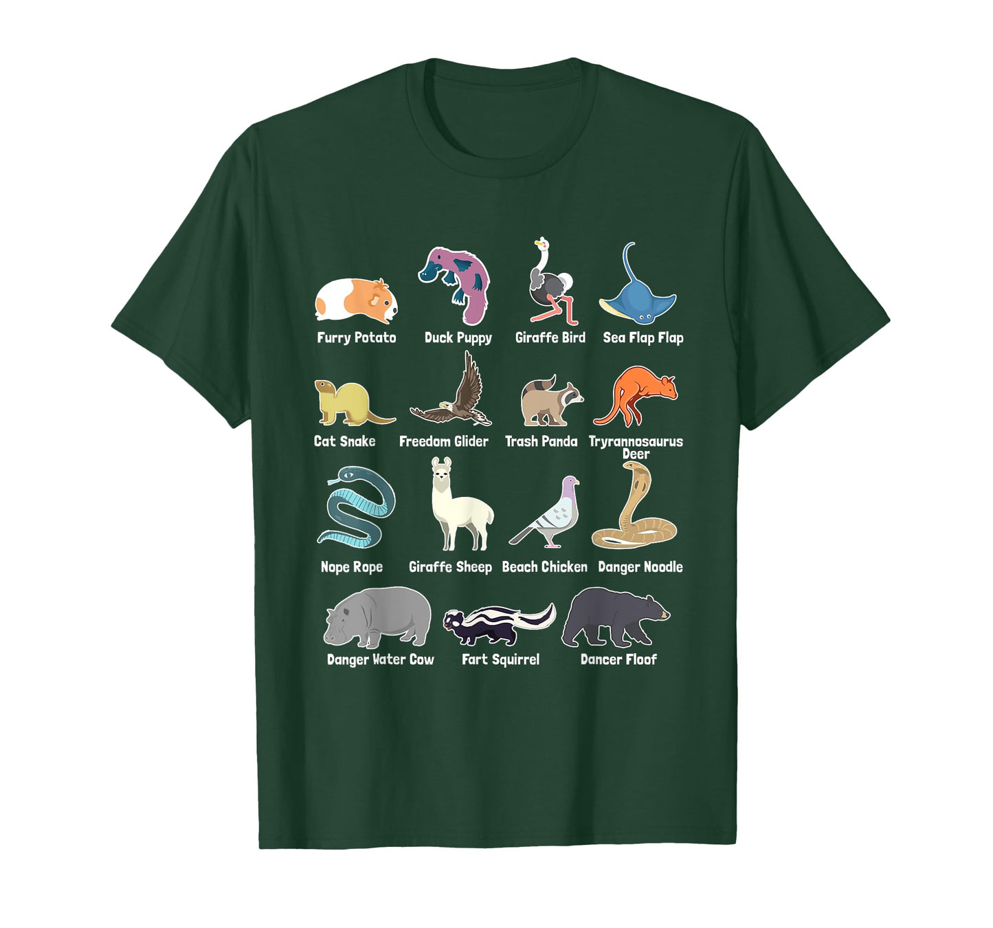 Animals Of The World - Rare Exotic Animals Funny Memes Gift T-Shirt