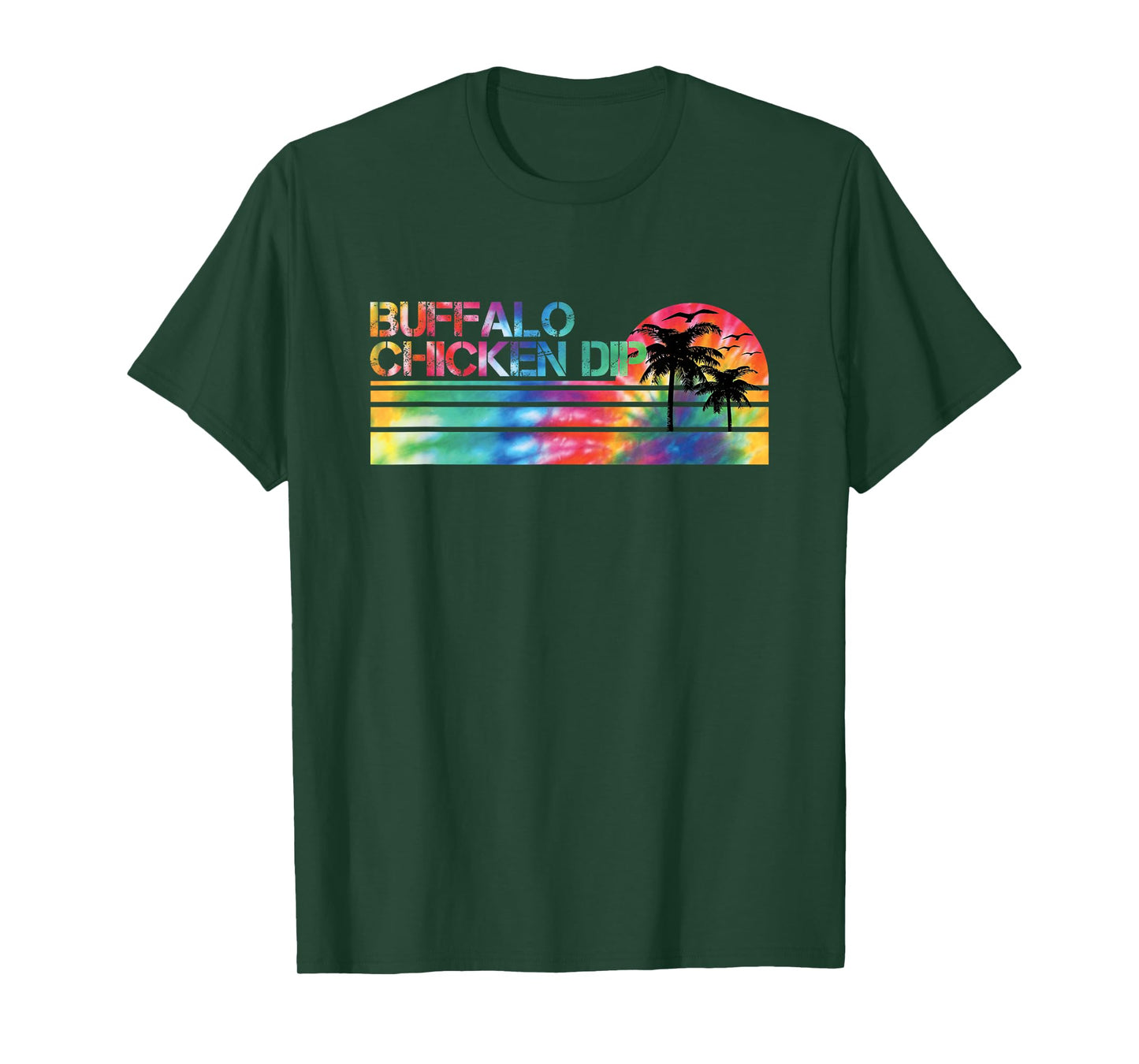 Buffalo Chicken Dip Tie Dye Vintage Inspired Striped Funny T-Shirt