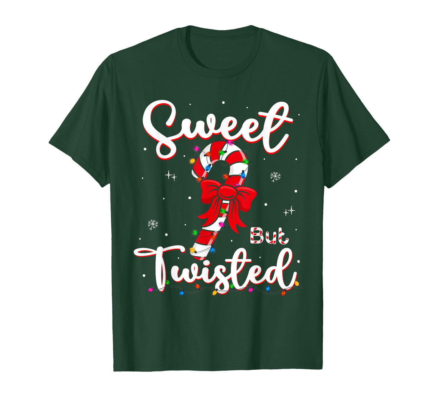 Sweet But Twisted Funny Christmas Candy Cane Xmas Holiday T-Shirt