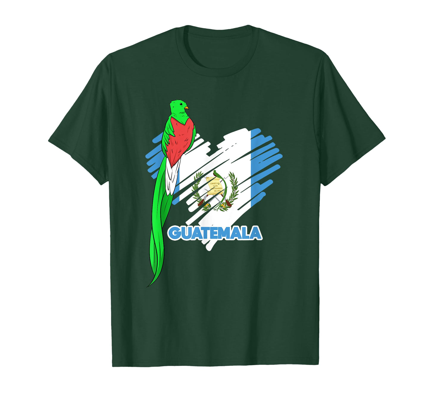 Guatemala Quetzal National Bird Guatemalan Flag Day T-Shirt