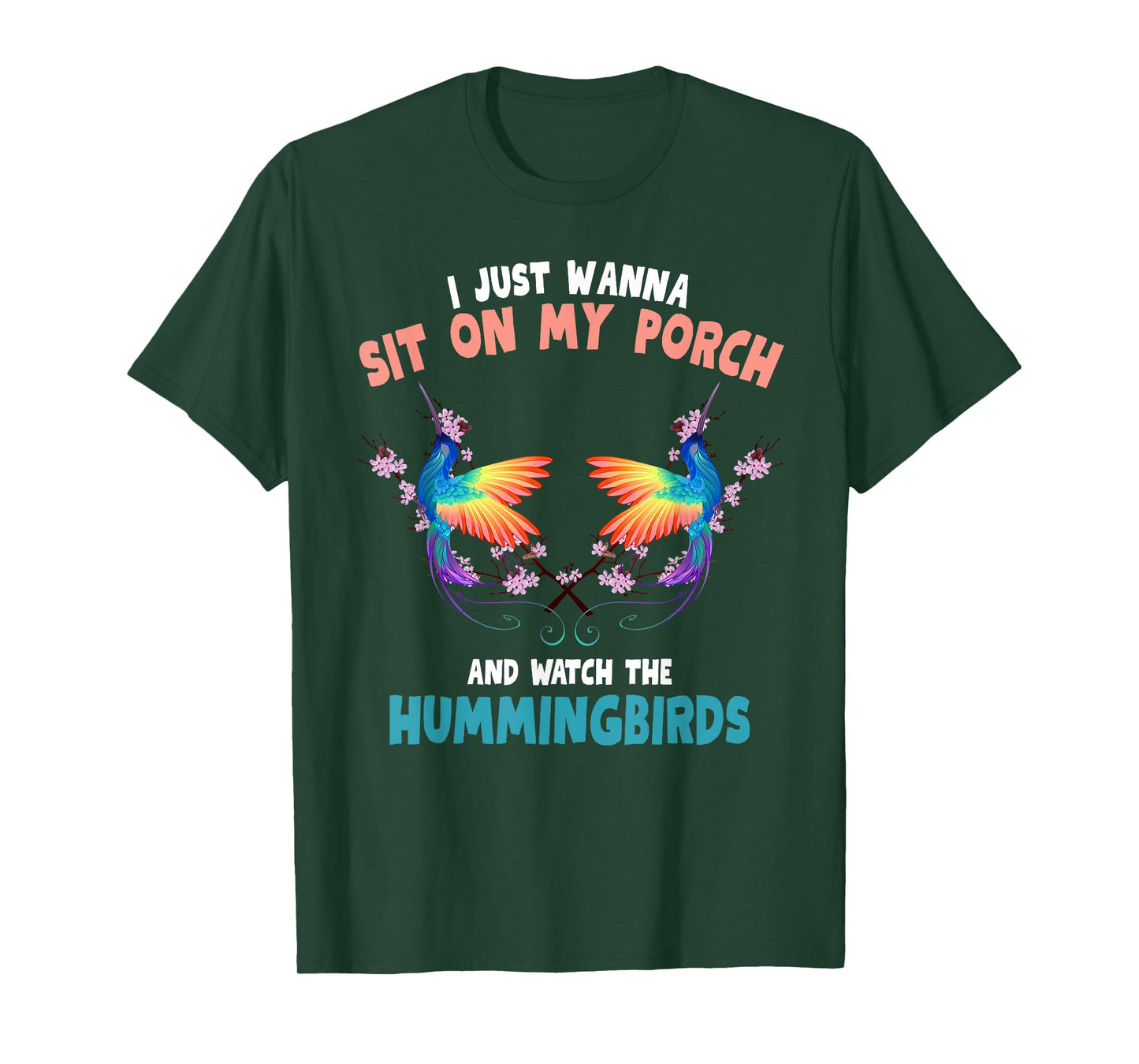 Funny Hummingbird Art For Men Women Kids Bird Lovers T-Shirt