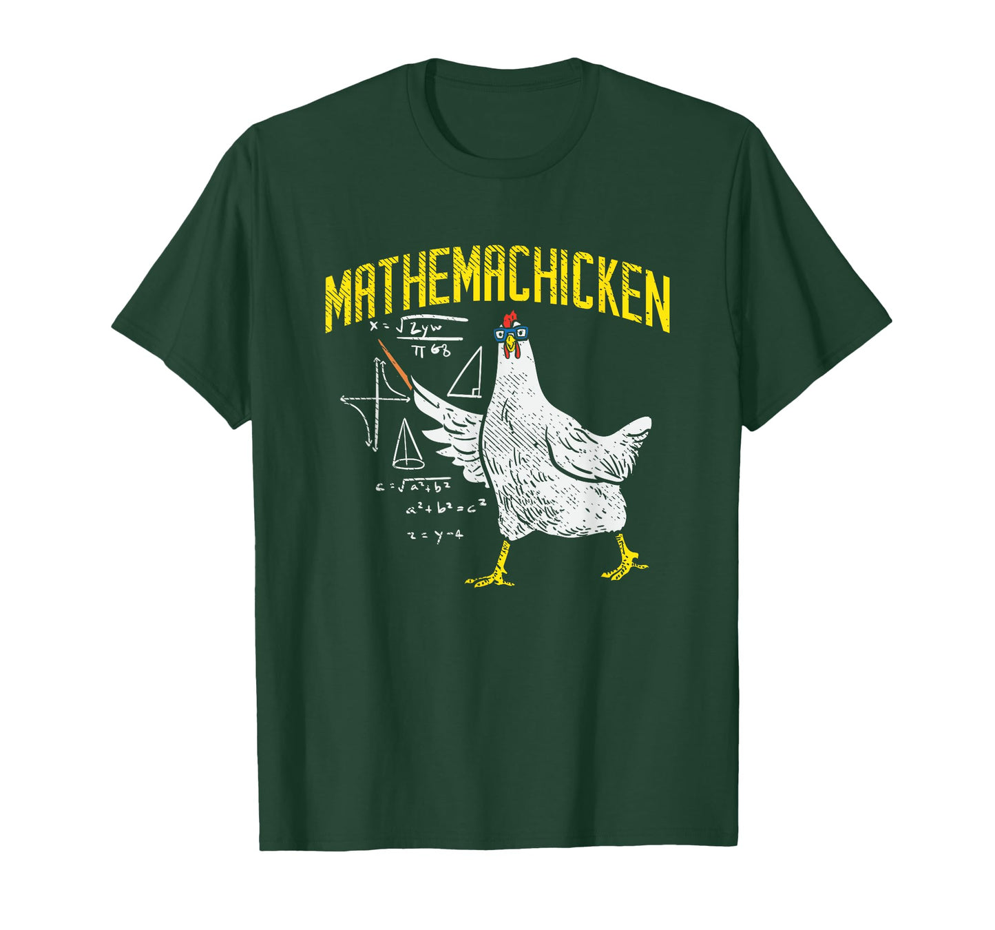 Mathemachicken Math Nerd Algebra Teacher Chicken Lover Hen T-Shirt