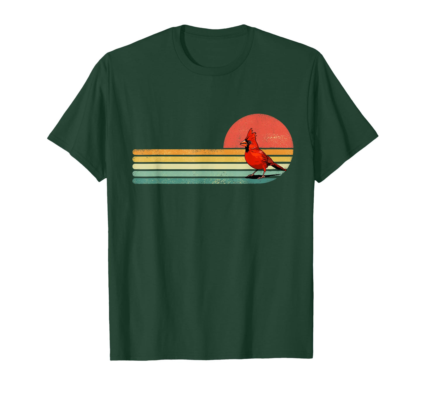 Retro Northern Cardinal Bird Shirt Animal Bird Lover Birder T-Shirt