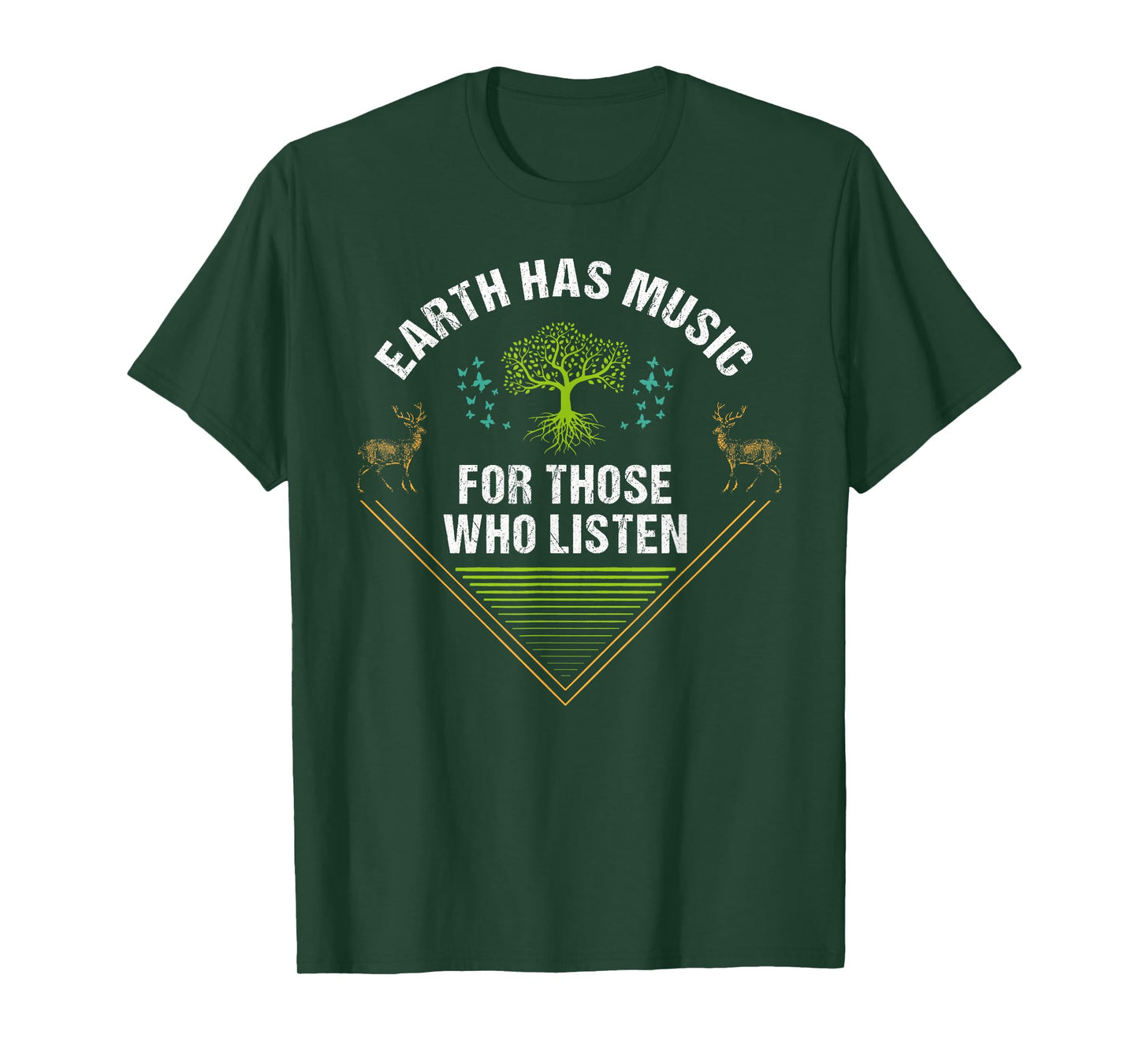 Walk with Nature Earth Music Hiking Themed Outdoor T-Shirt