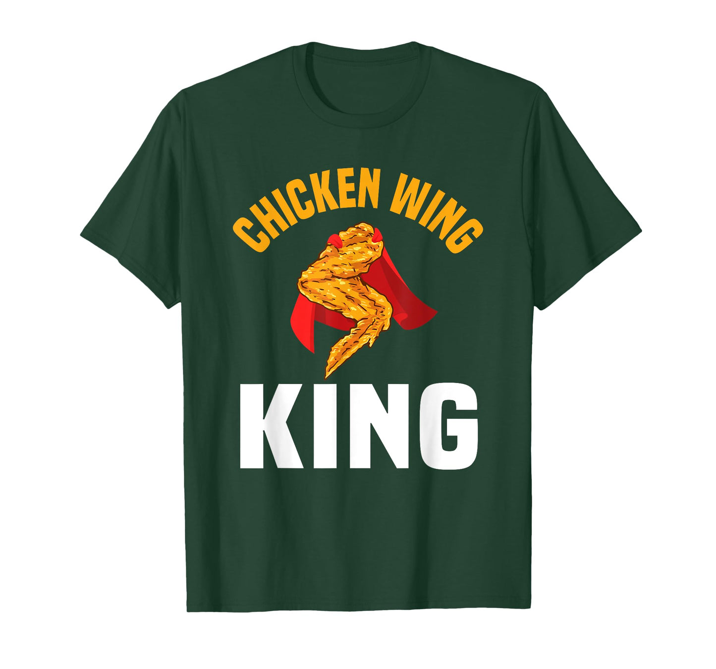 Funny Chicken Wing King Design Fast Food Men T-Shirt