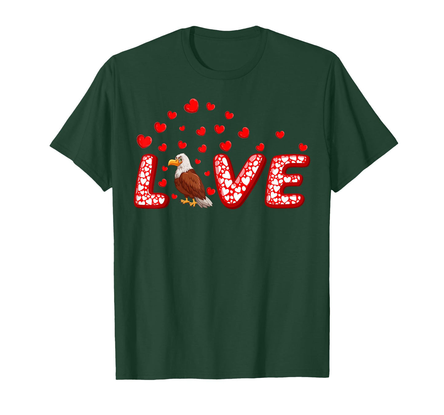 Eagle Bird Lover Funny Hearts Love Eagle Valentine's Day T-Shirt