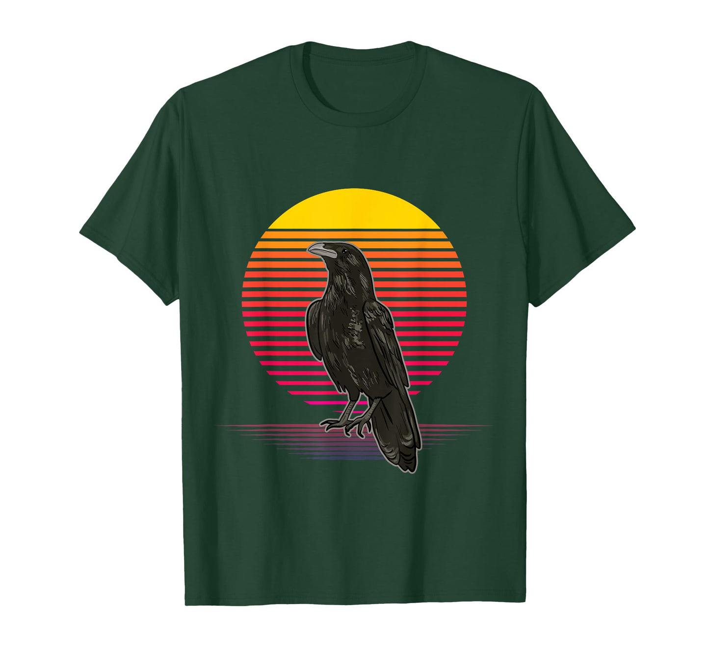 Crow Bird Vaporwave Style for Crow and Raven Lovers T-Shirt