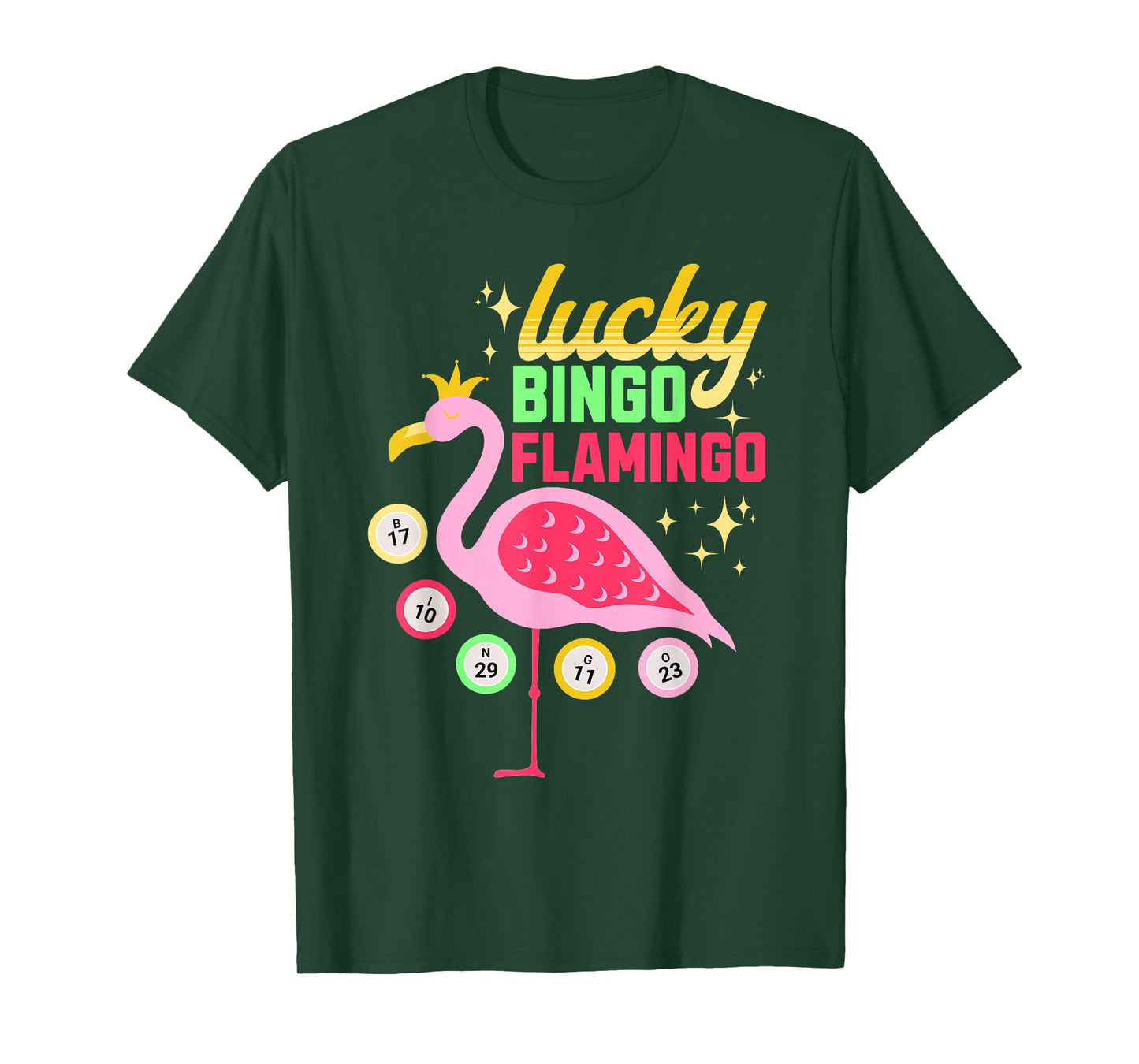 Bingo Lucky Flamingo Funny Bingo Player Lover Grandma Women T-Shirt