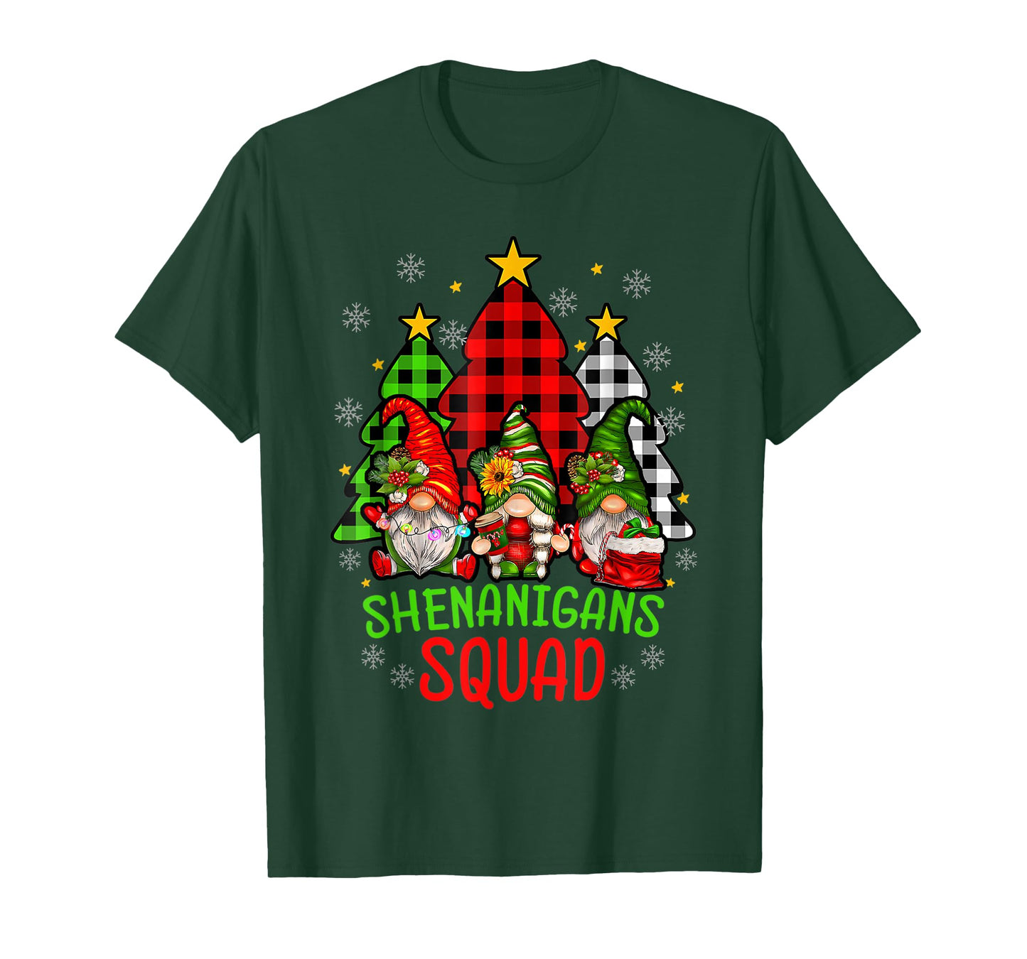 Shenanigans Squad Christmas Gnomes Matching Family Gnome T-Shirt