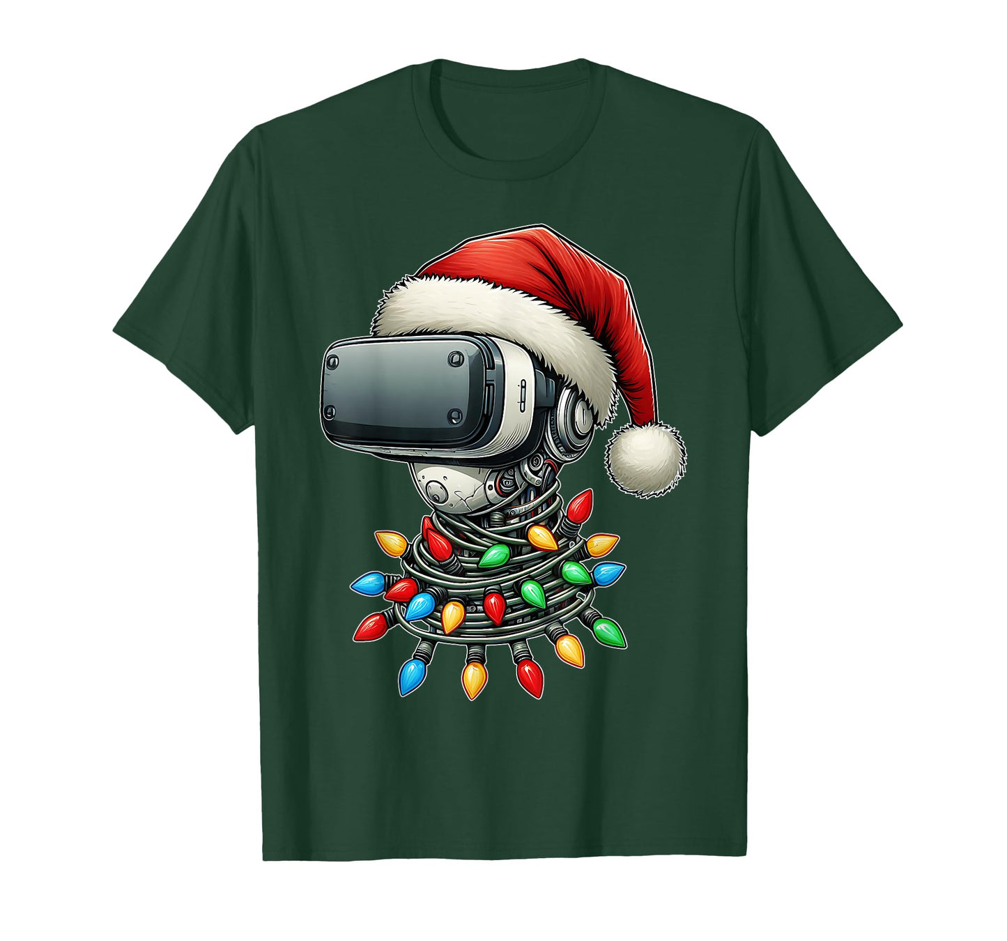 Virtual Reality VR Player Video Gaming Christmas Hat Xmas T-Shirt