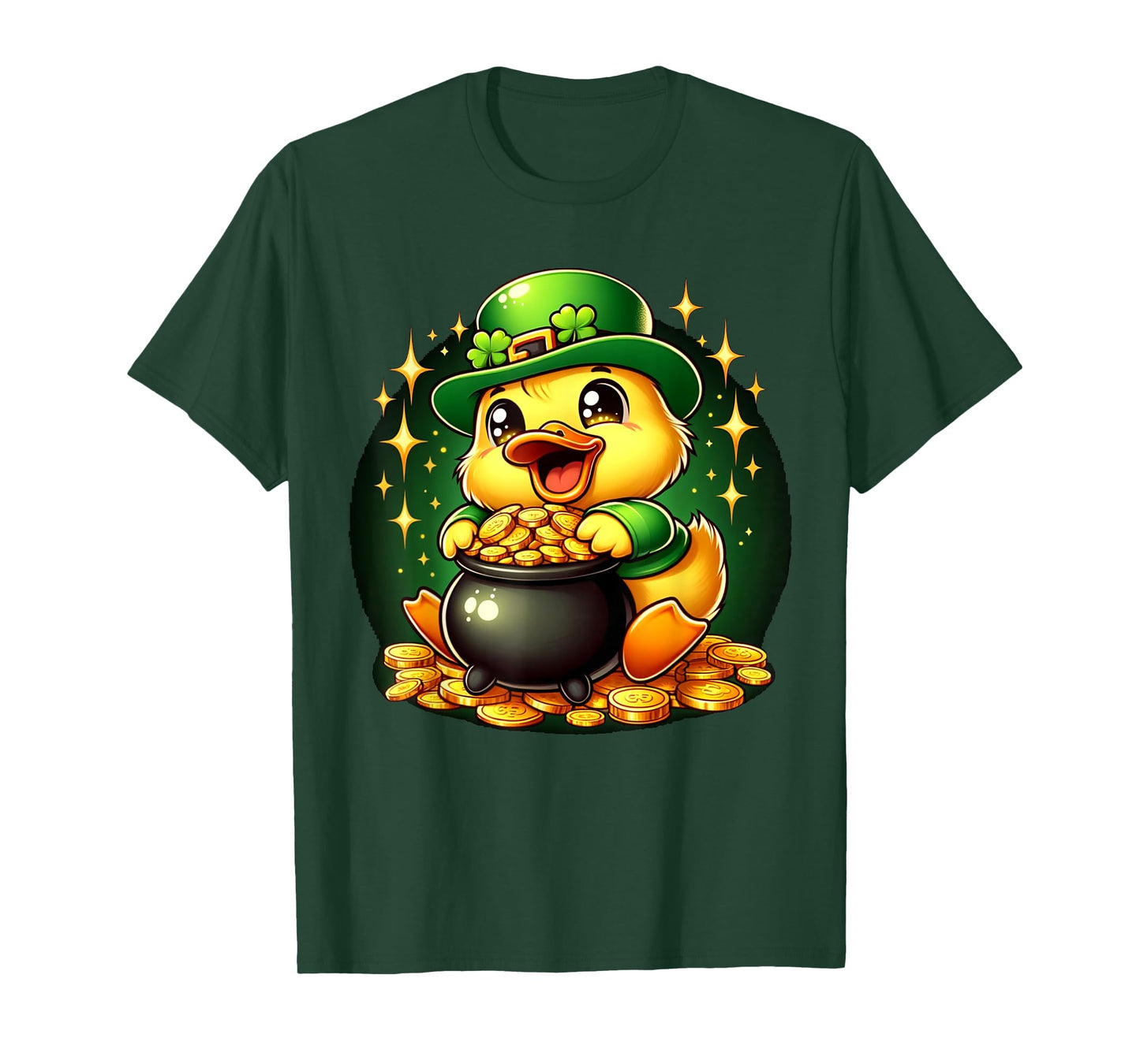 Duck Leprechaun Cute Funny Duck St. Patricks Day T-Shirt
