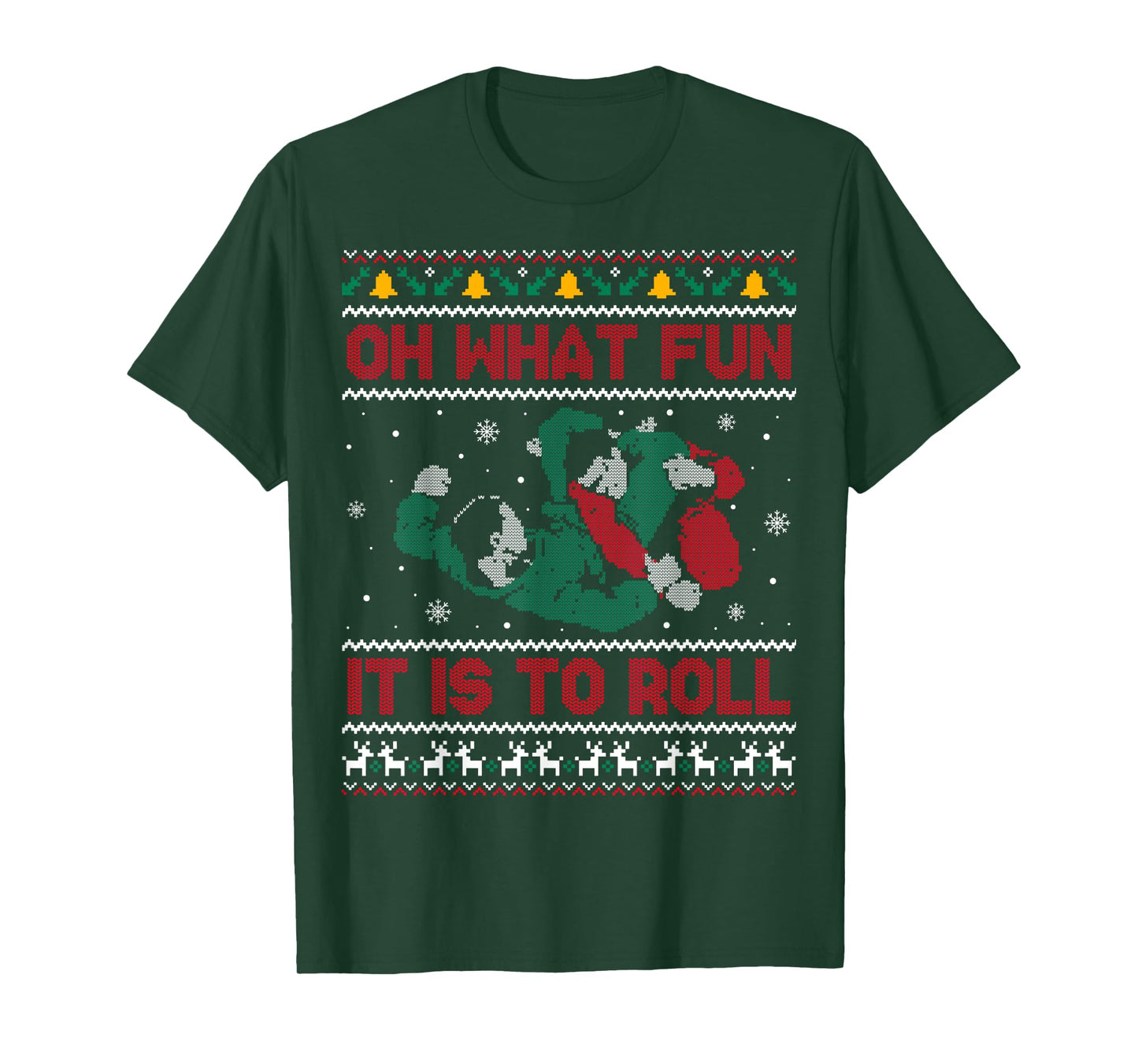 Jiu Jitsu BJJ Ugly Christmas Sweater MMA Funny Xmas T-Shirt