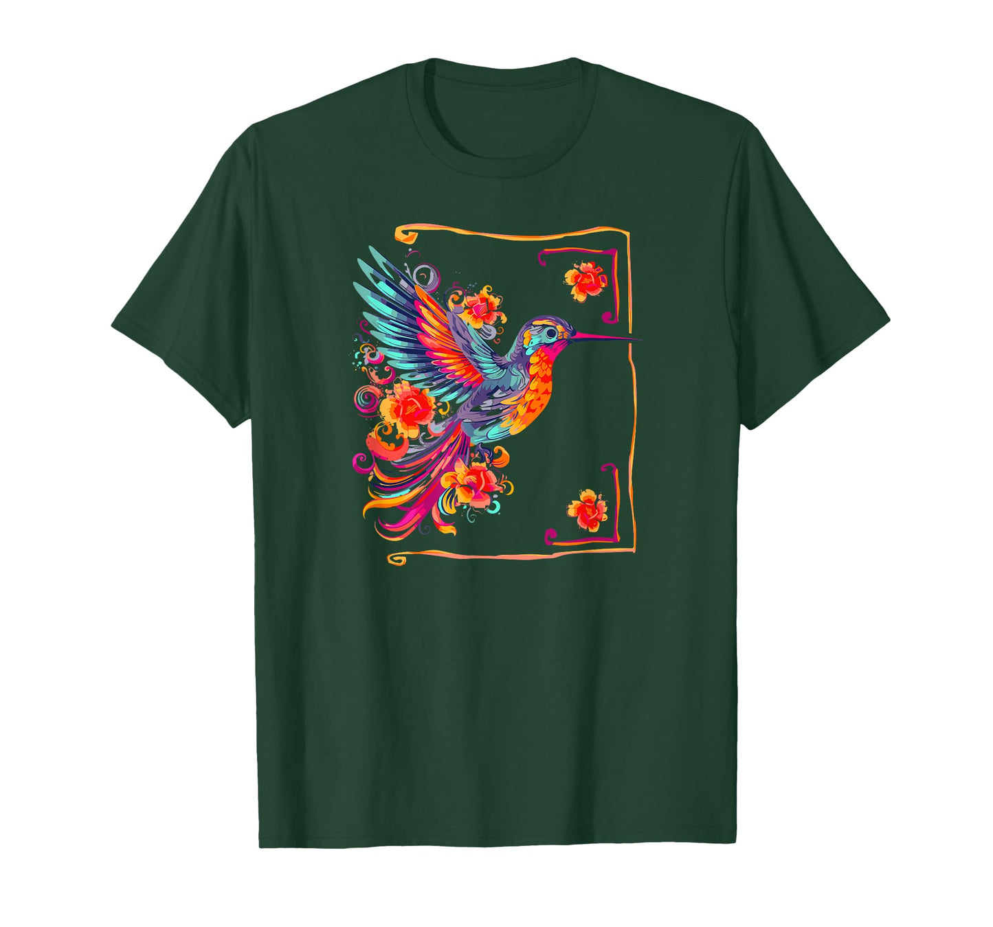 Hummingbird Bird Watcher Flower Wildlife Nature Nectar T-Shirt