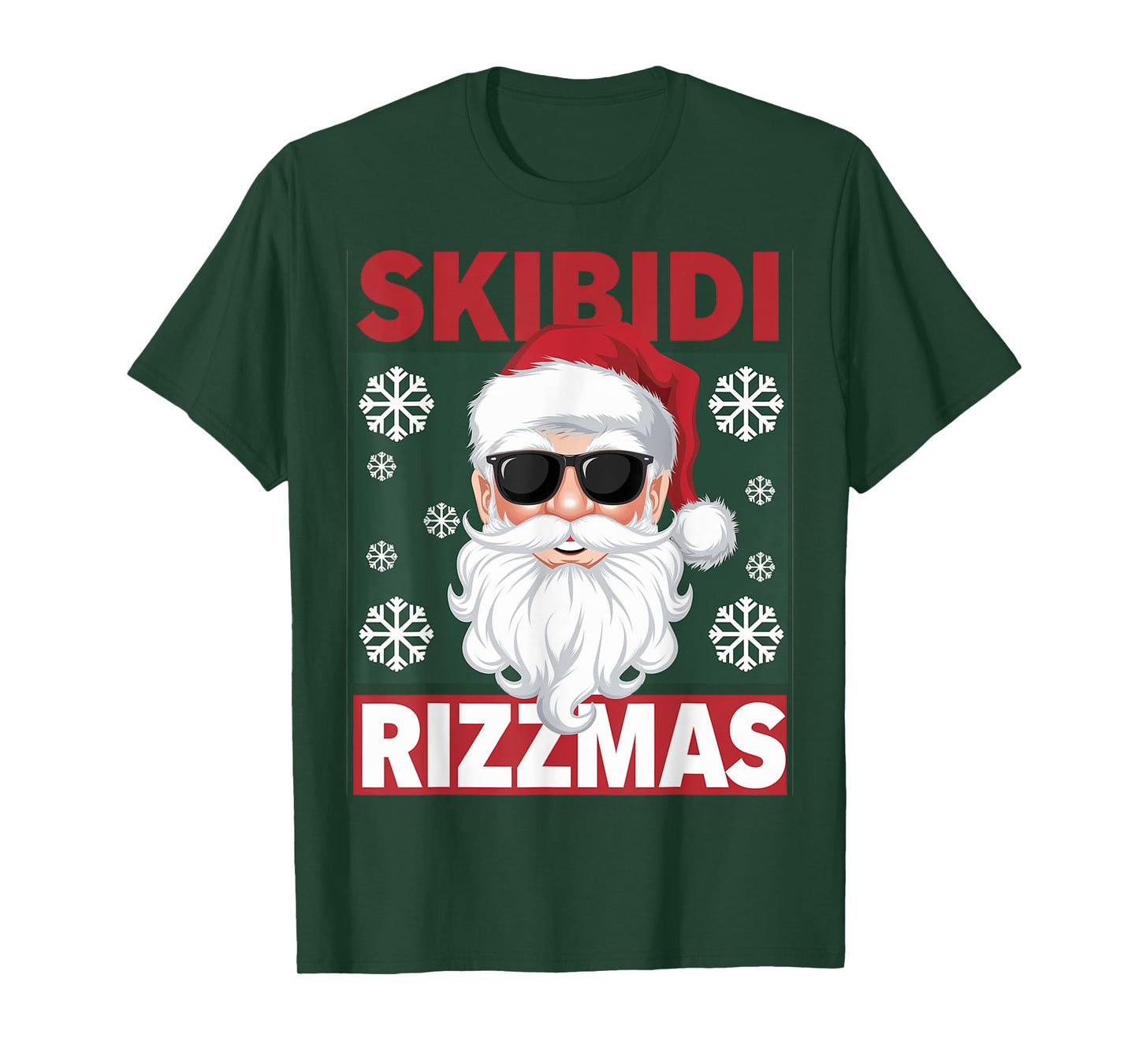 Skibidi Rizzmas Funny Gen Alpha Slang Christmas Penguin T-Shirt