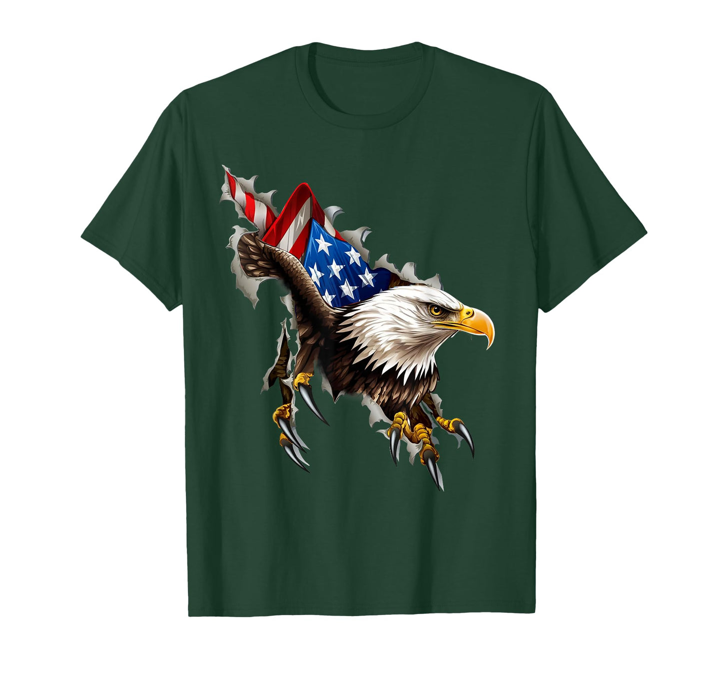 Eagle Flag American USA Patriotic 4th of July Bald Eagle T-Shirt