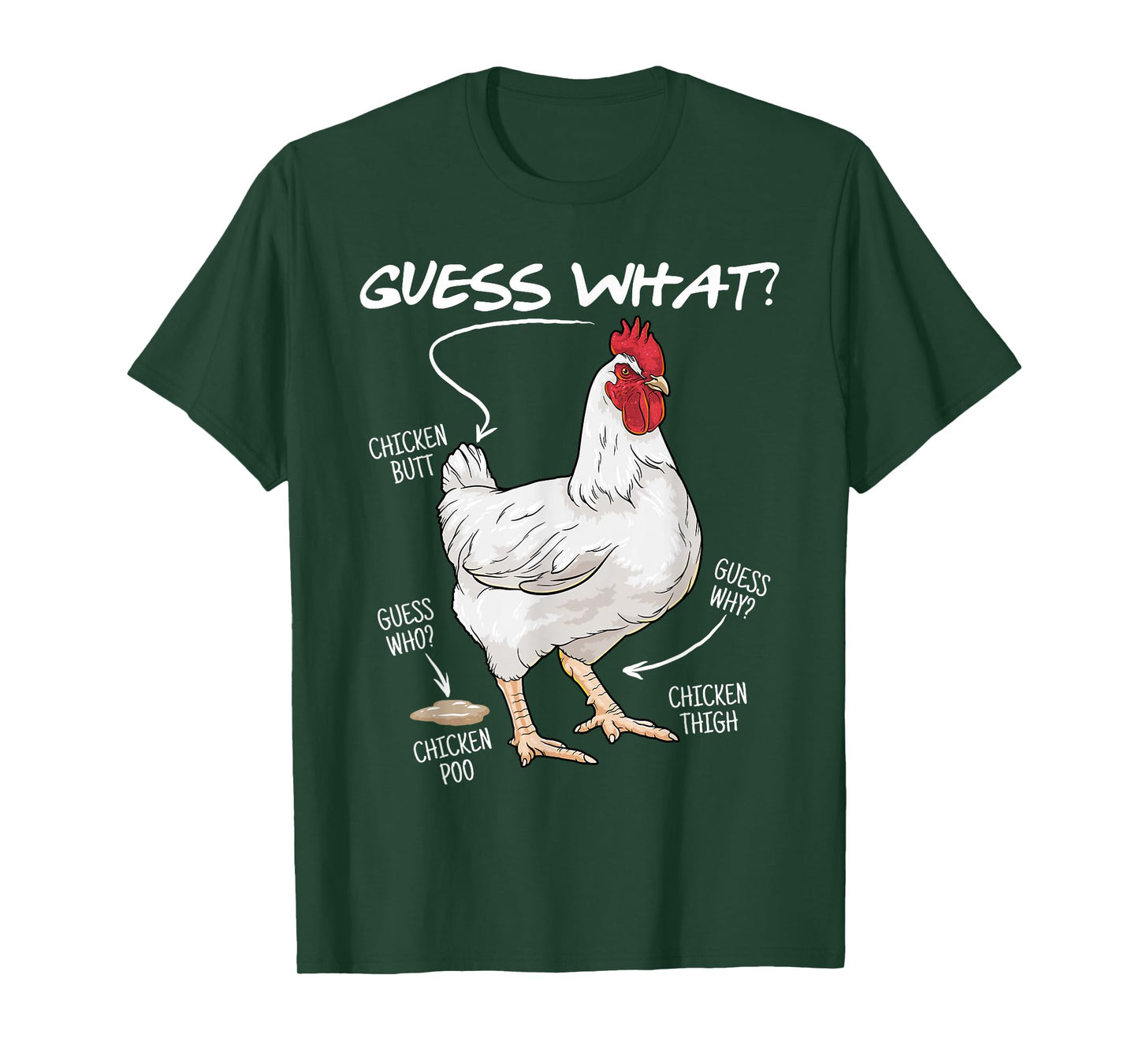 Guess What Chicken Butt Shirt Funny Chicken Joke Humor Farm T-Shirt