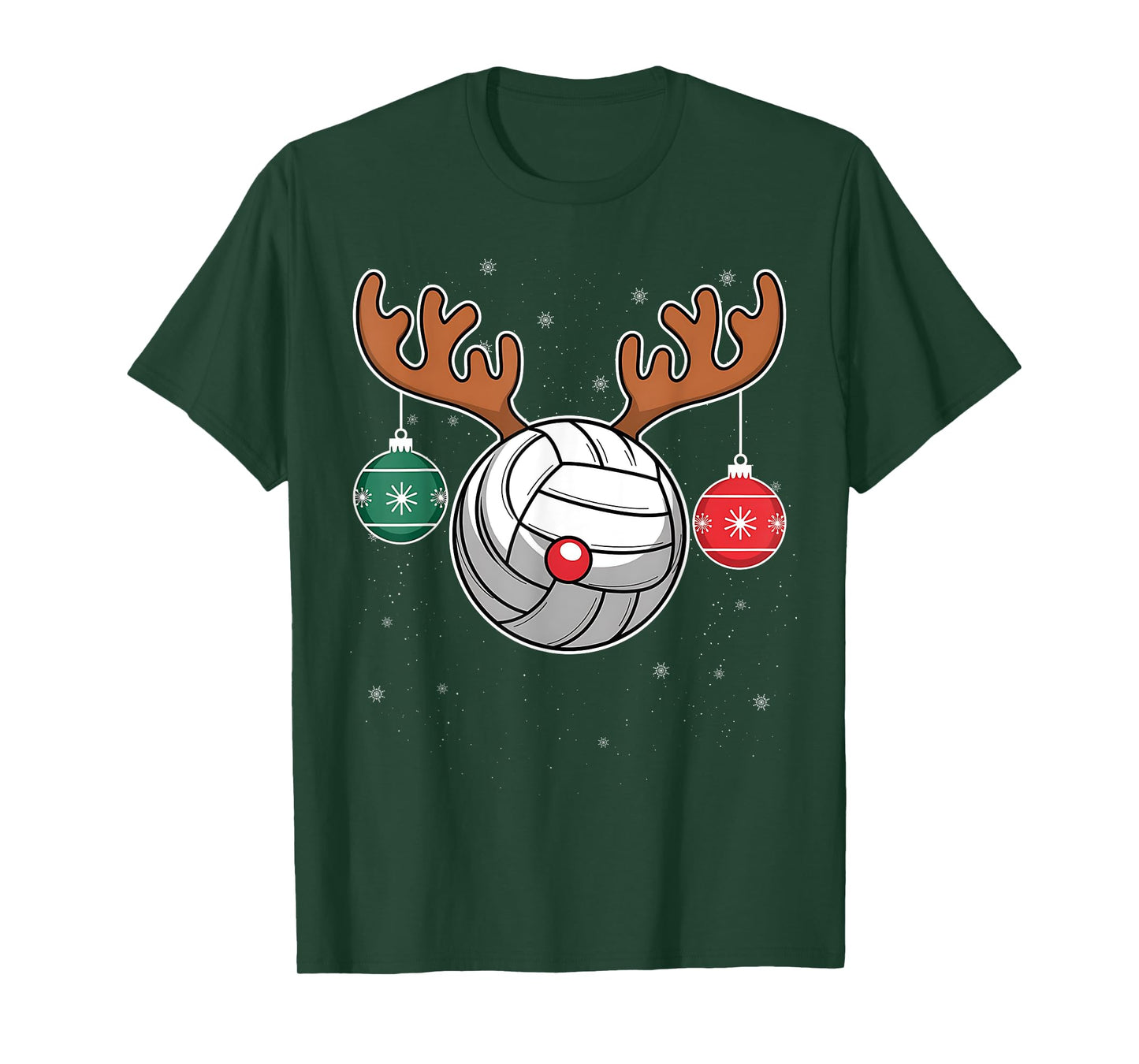 Cute Reindeer Volleyball Women Men Christmas Xmas Reindeer Volleyball Christmas Volleyball Lover Pajama Xmas T-Shirt