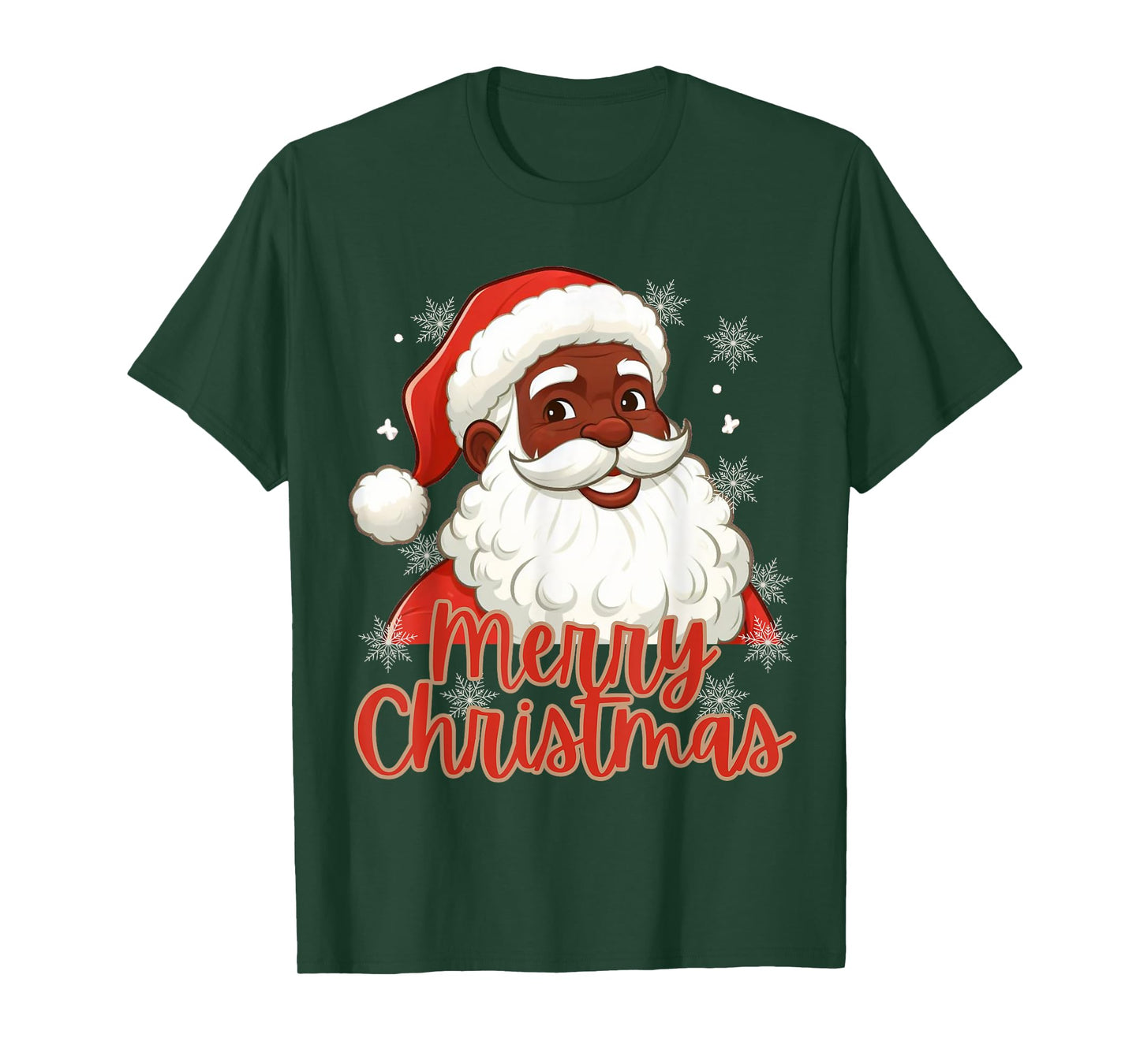 African American Santa Christmas Pajama Vintage Black X-Mas T-Shirt