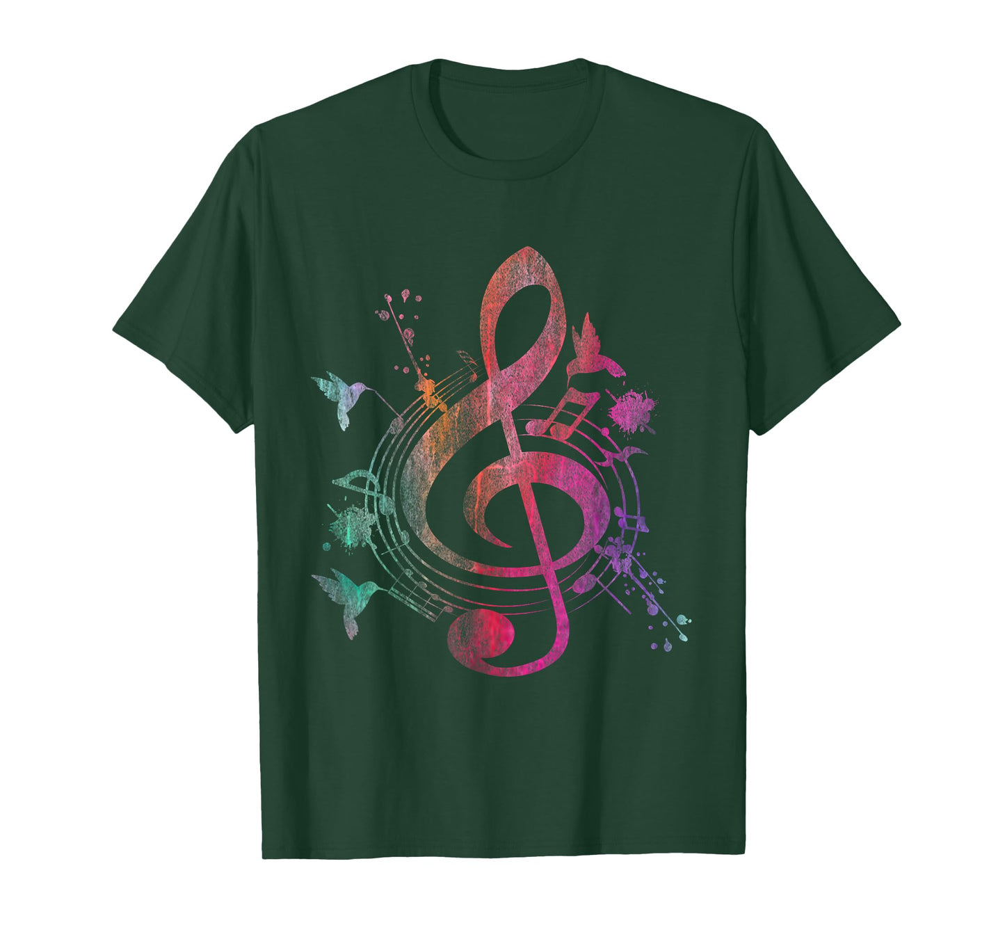 Music Musical Instrument Birds Treble Clef T-Shirt