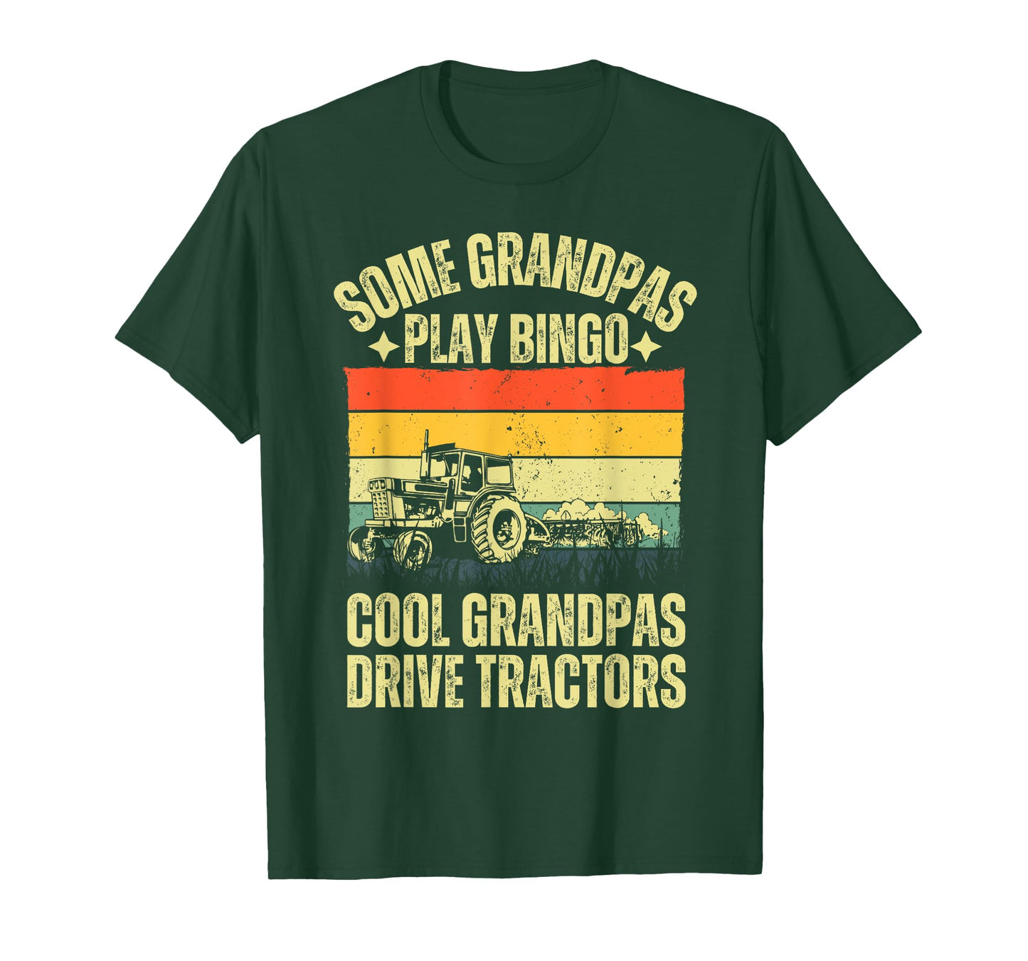 Tractor Art For Grandpa Men Farming Farmer Farm Tractor T-Shirt