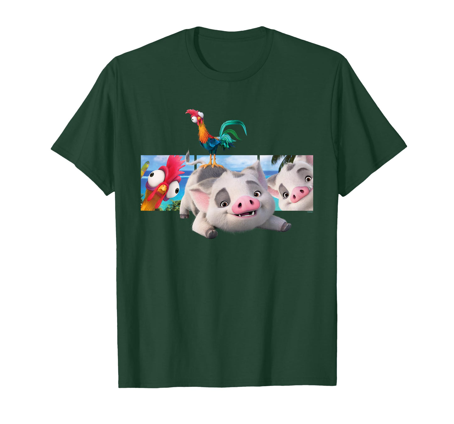 Disney Moana 2 Best Beach Friends Pua and Heihei T-Shirt
