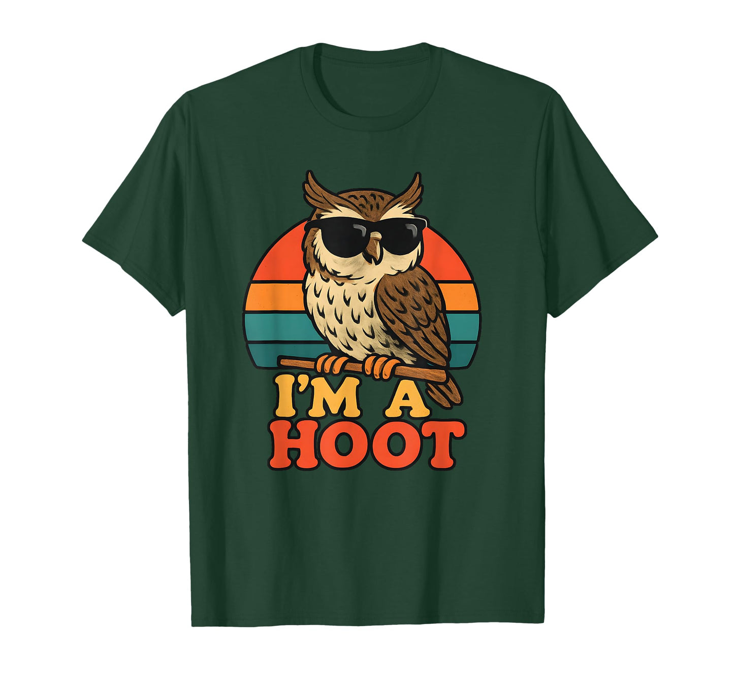 Funny Retro Owl Iβm A Hoot Vintage Animal Tee T-Shirt