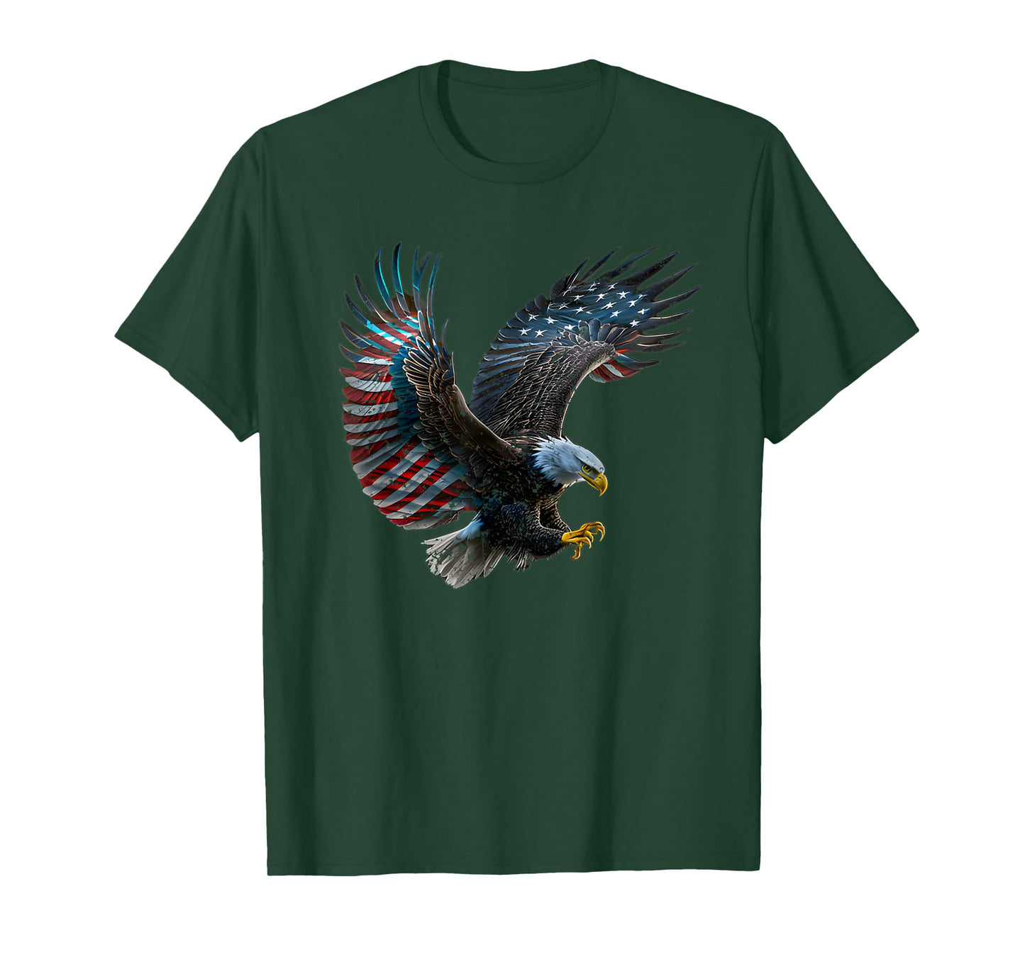 Patriotic Eagle 4th Of July USA American Flag T-Shirt for Women Girls Kids Men