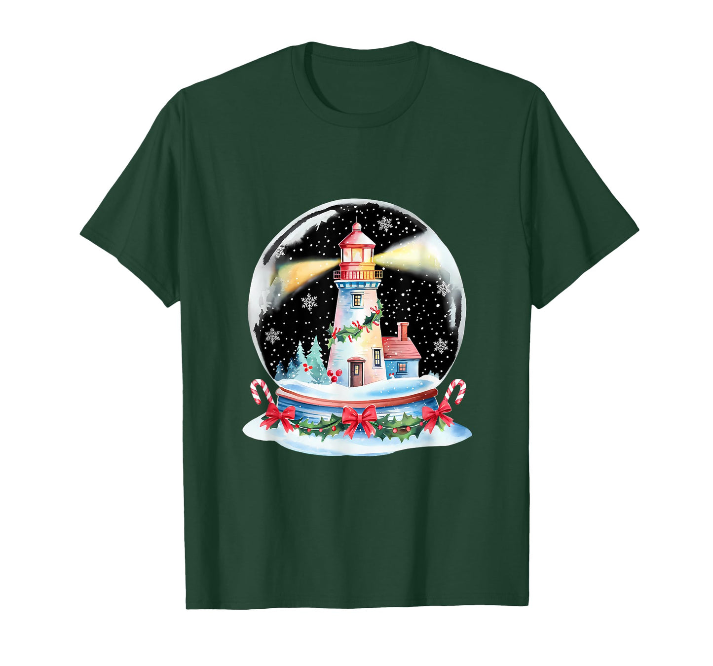 Christmas Ball Lighthouse Xmas Merry Christmas Winter T-Shirt