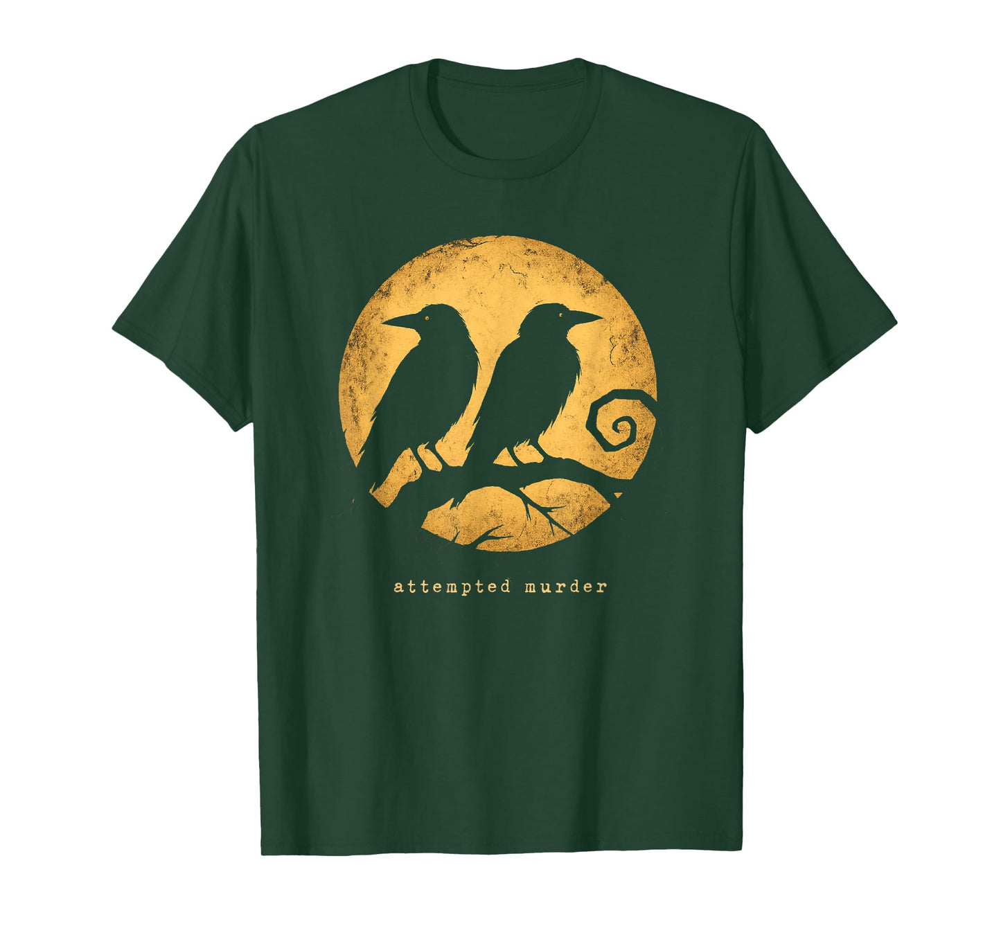 Attempted Murder Funny Group of Crows Puns Birds Nature Pun T-Shirt