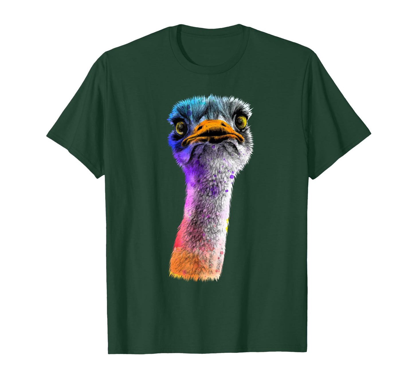 Funny Ostrich Face Design Men Women Boys Girls Ostrich Lover T-Shirt