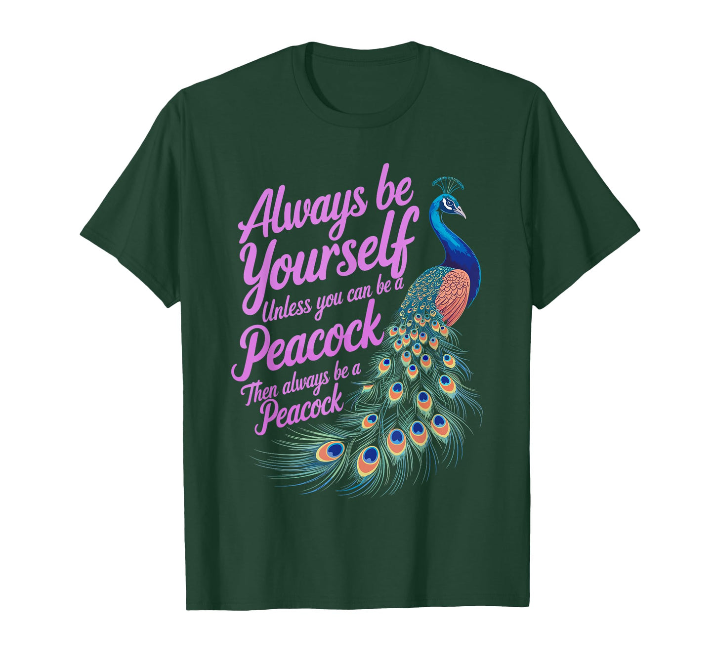 Funny Peacock Art For Men Women Adult Feather Peacock Lover T-Shirt