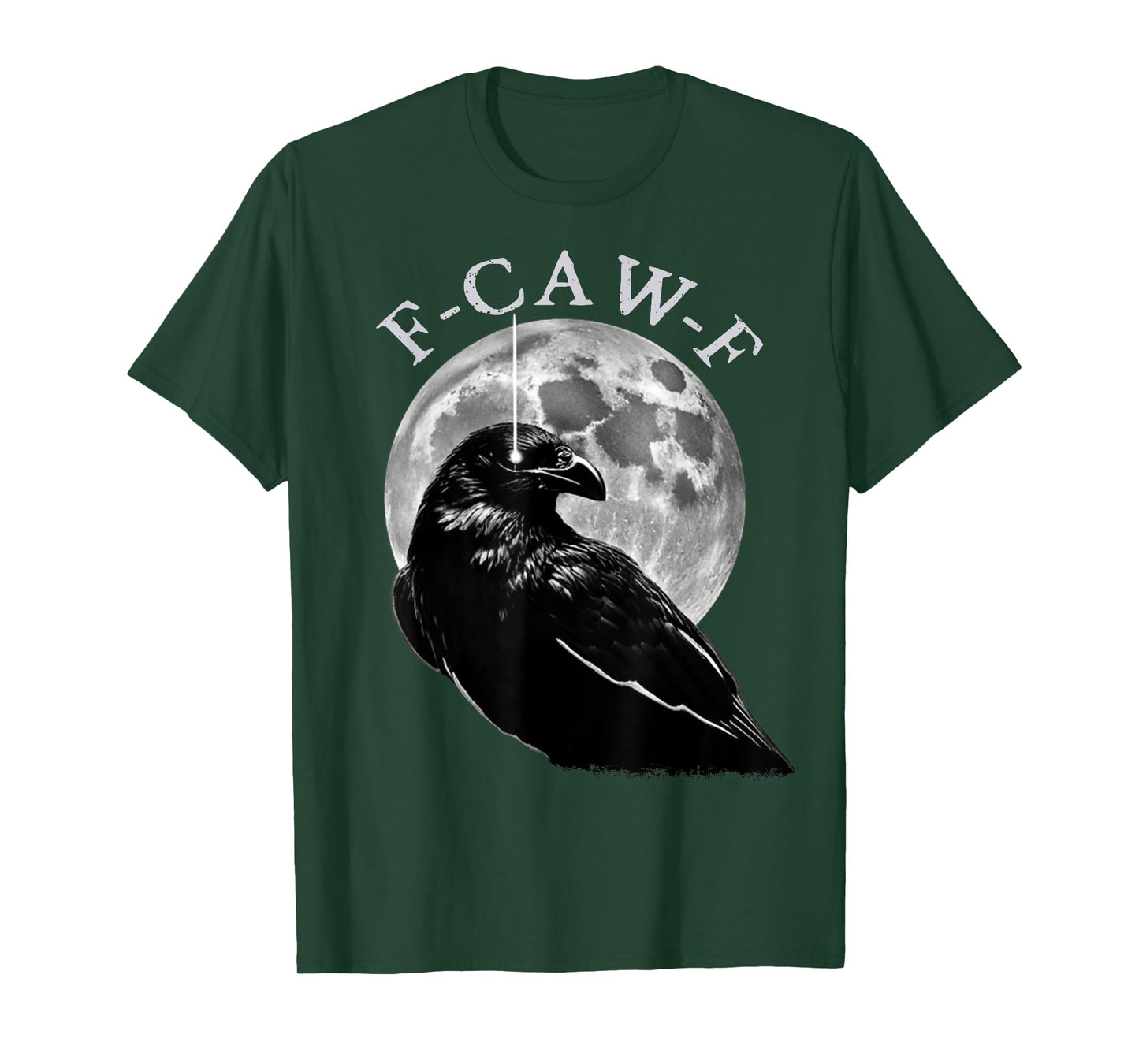 Black Crow, F-Caw-F Funny Black Bird moon Gothic Adult Humor T-Shirt