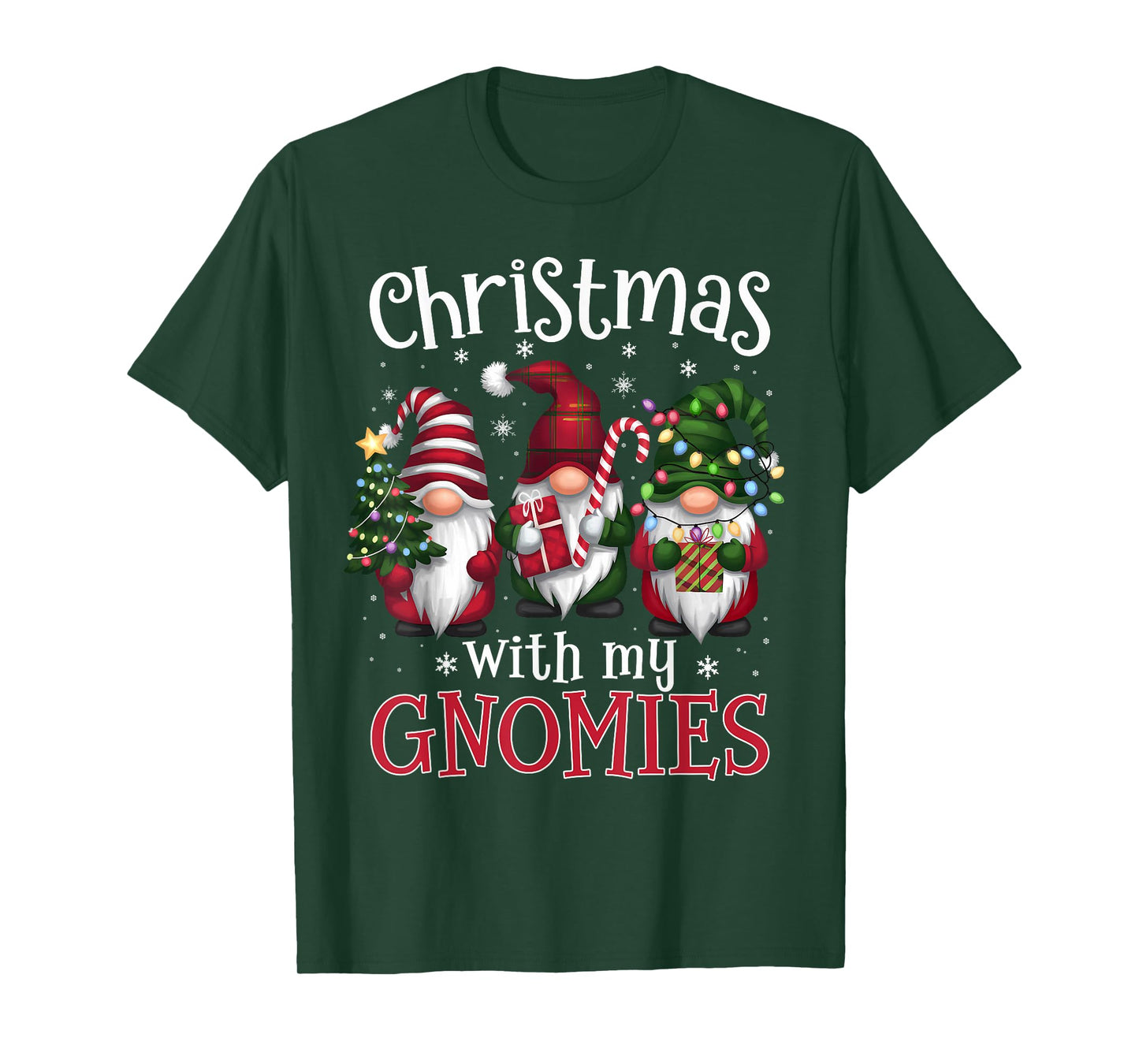 Gnome Family Christmas Matching Men Women Kids Black Christmas Gnomes T-Shirt