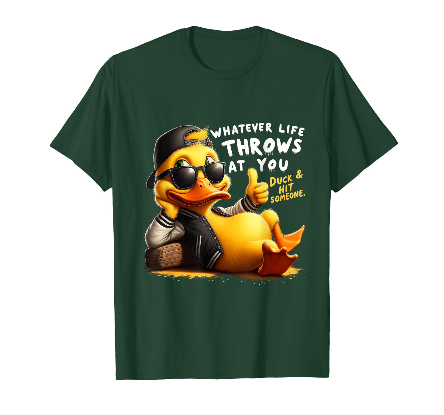 Humor Duck Meme Sarcastic Funny Duck Funny Joke Quote T-Shirt