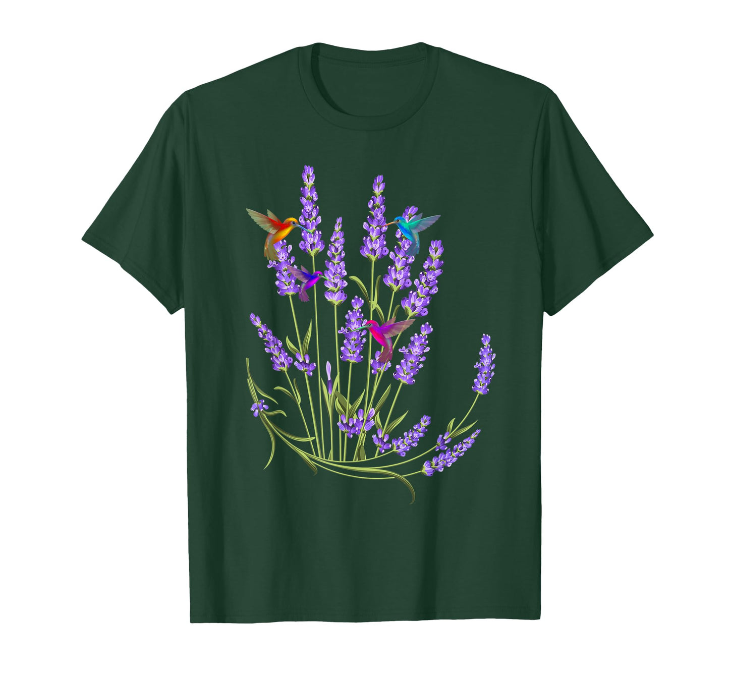 Hummingbird Playing With Flowers Funny Humming Bird Lovers T-Shirt