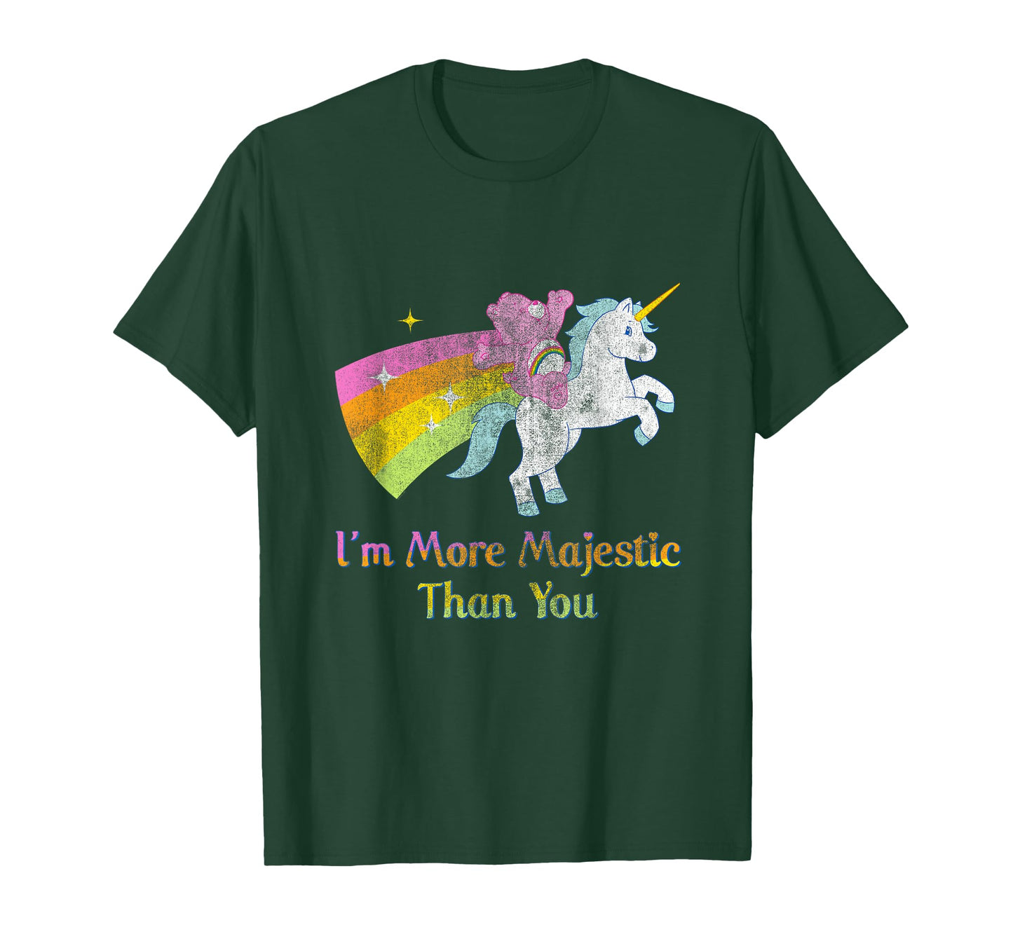 Care Bears More Majestic Than You Rainbow Unicorn Cartoon T-Shirt