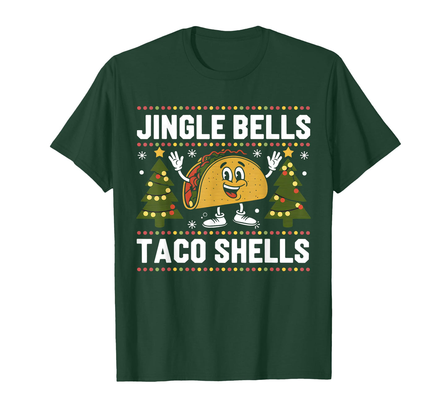 Christmas Jingle Bells Taco Shells Funny Xmas Tacos Lover T-Shirt