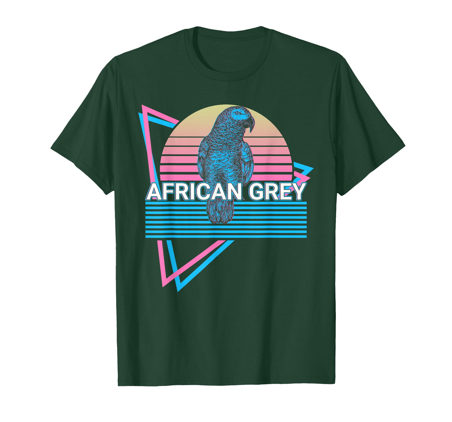 African Grey Parrot Retro T-Shirt