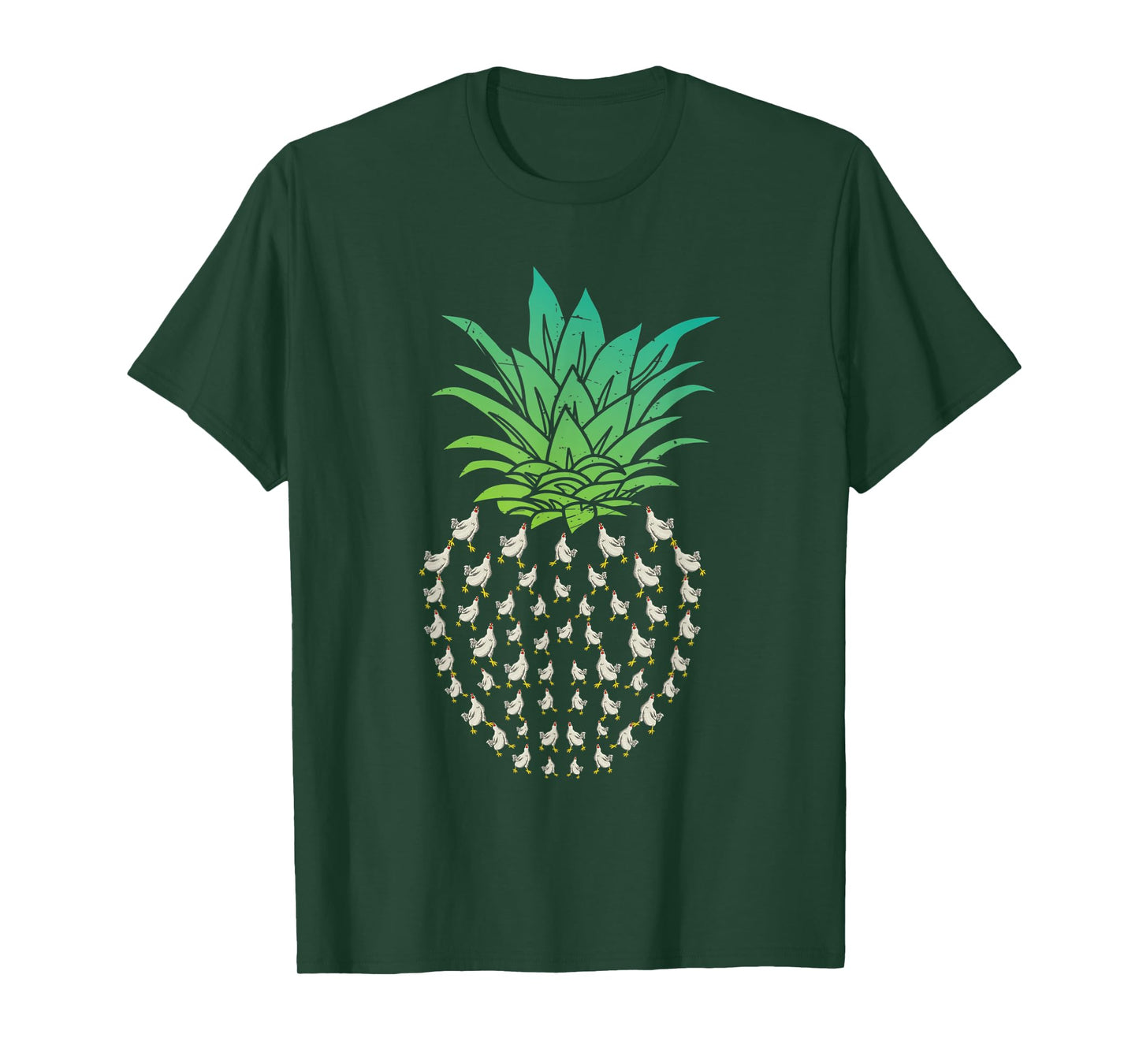 Farm Animal Bird Hen Pineapple Chicken T-Shirt