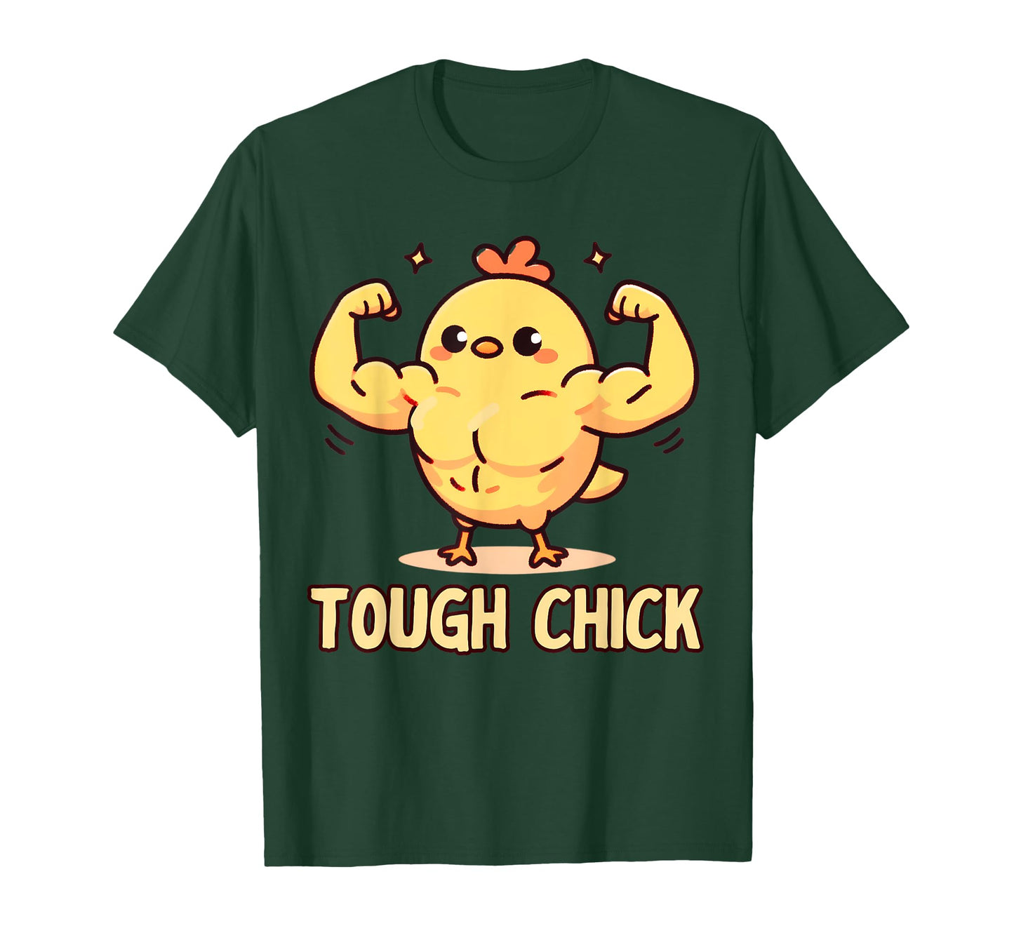Funny Baby Chick Gym Tee Teen Girls Women One Tough Chick T-Shirt