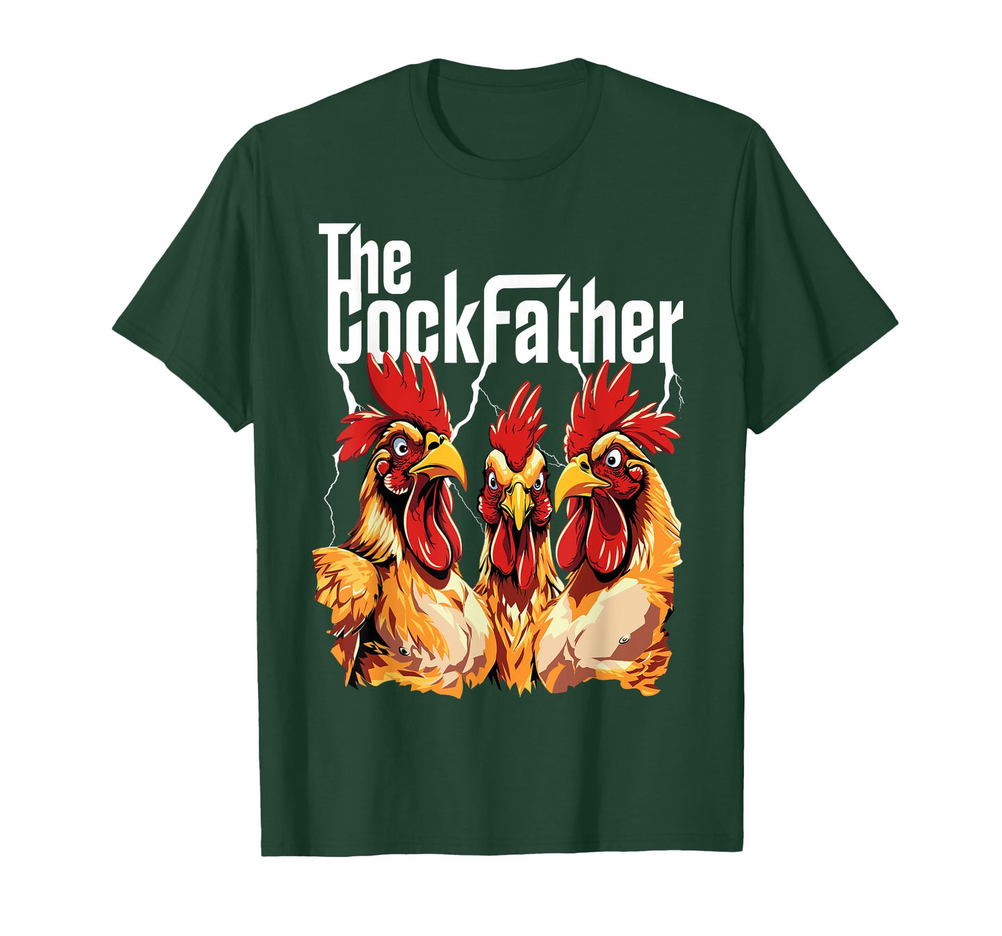 The Cockfather Chicken Father Dad Owner Funny Cute Rooster T-Shirt