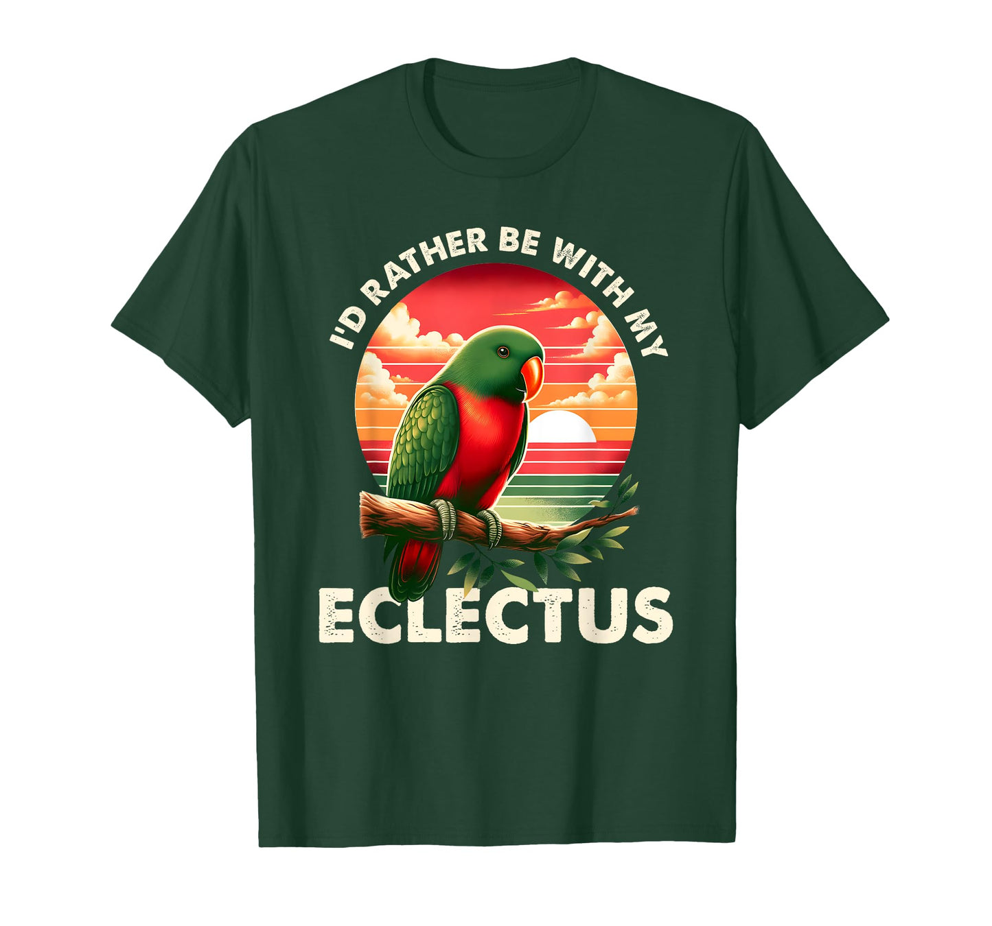 Parrot Vintage I'd Rather Be With My Eclectus Parrot Bird T-Shirt