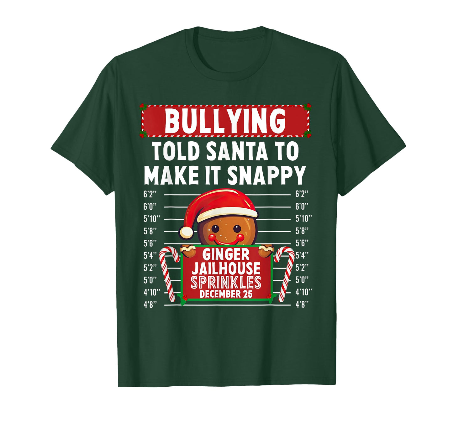 Bullying Ginger Jailhouse Christmas Xmas Gingerbread Holiday T-Shirt