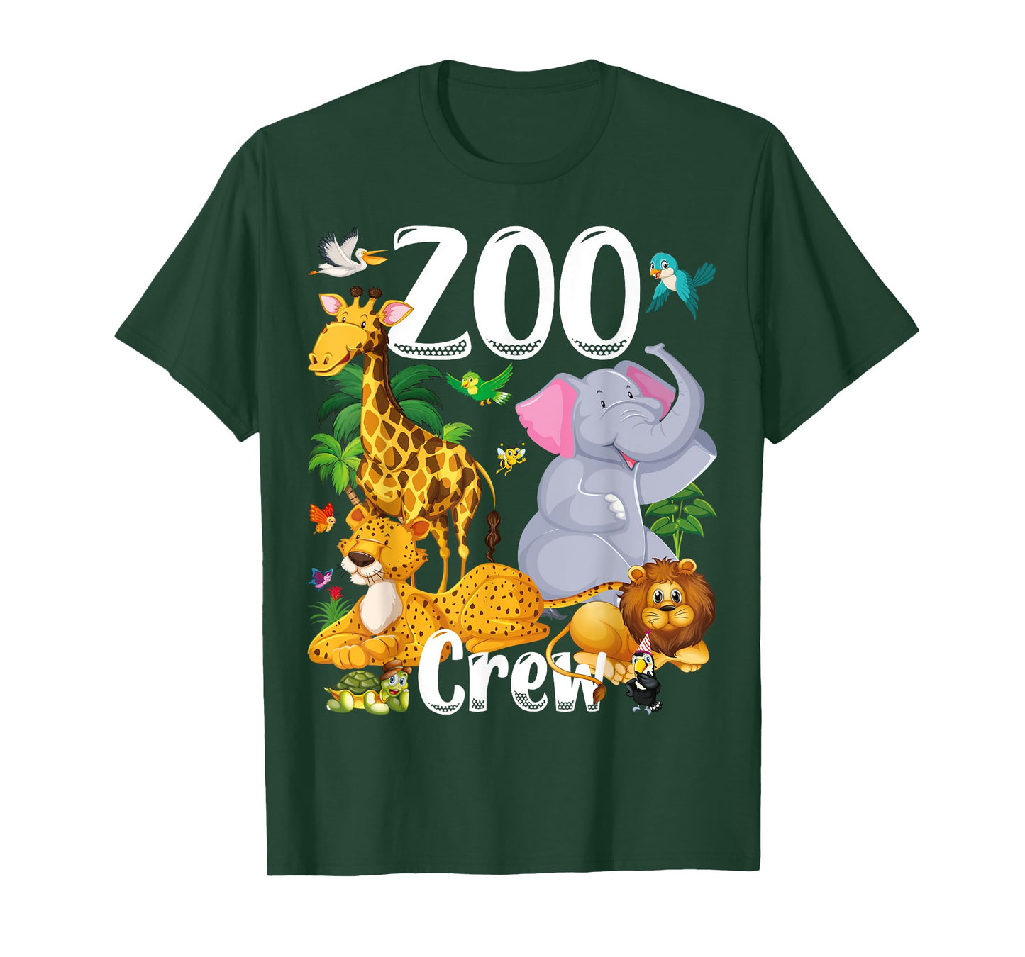 Zoo Birtday Trip Funny Safari Animals Zoo Crew T-Shirt