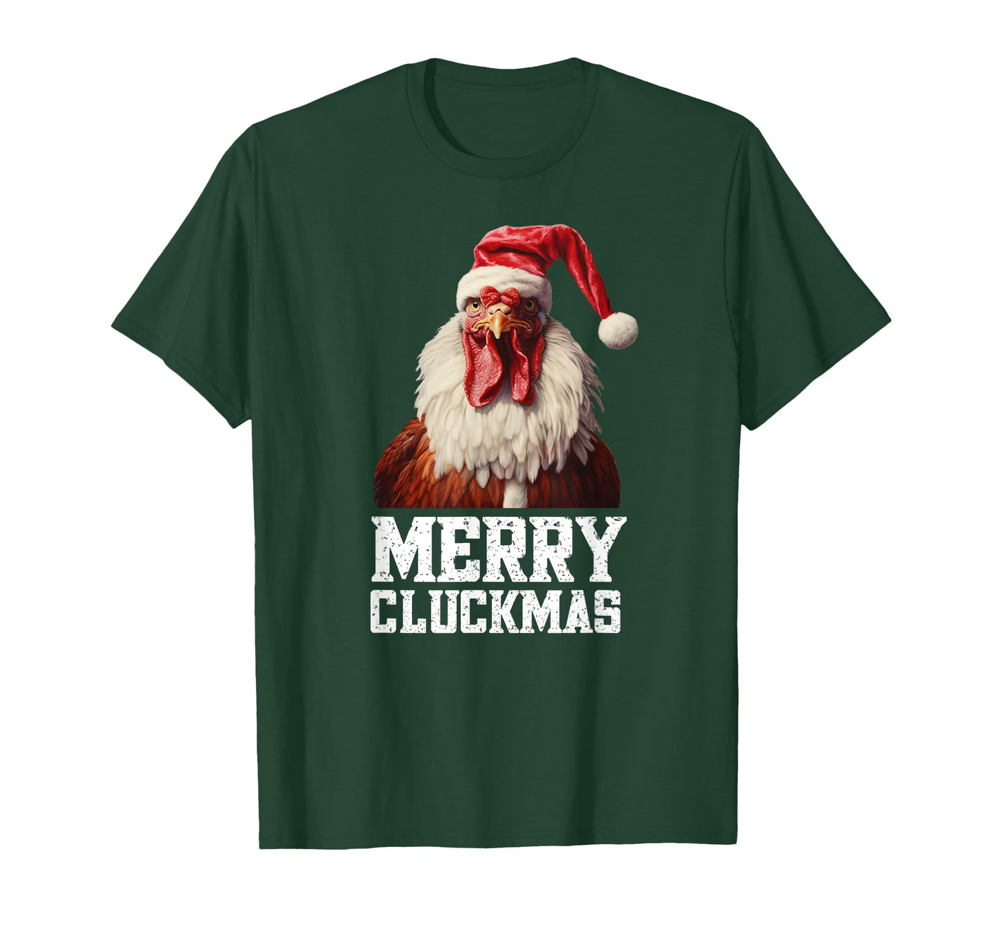 Funny Chicken Santa Farm Bird Xmas Humor Rooster Christmas T-Shirt